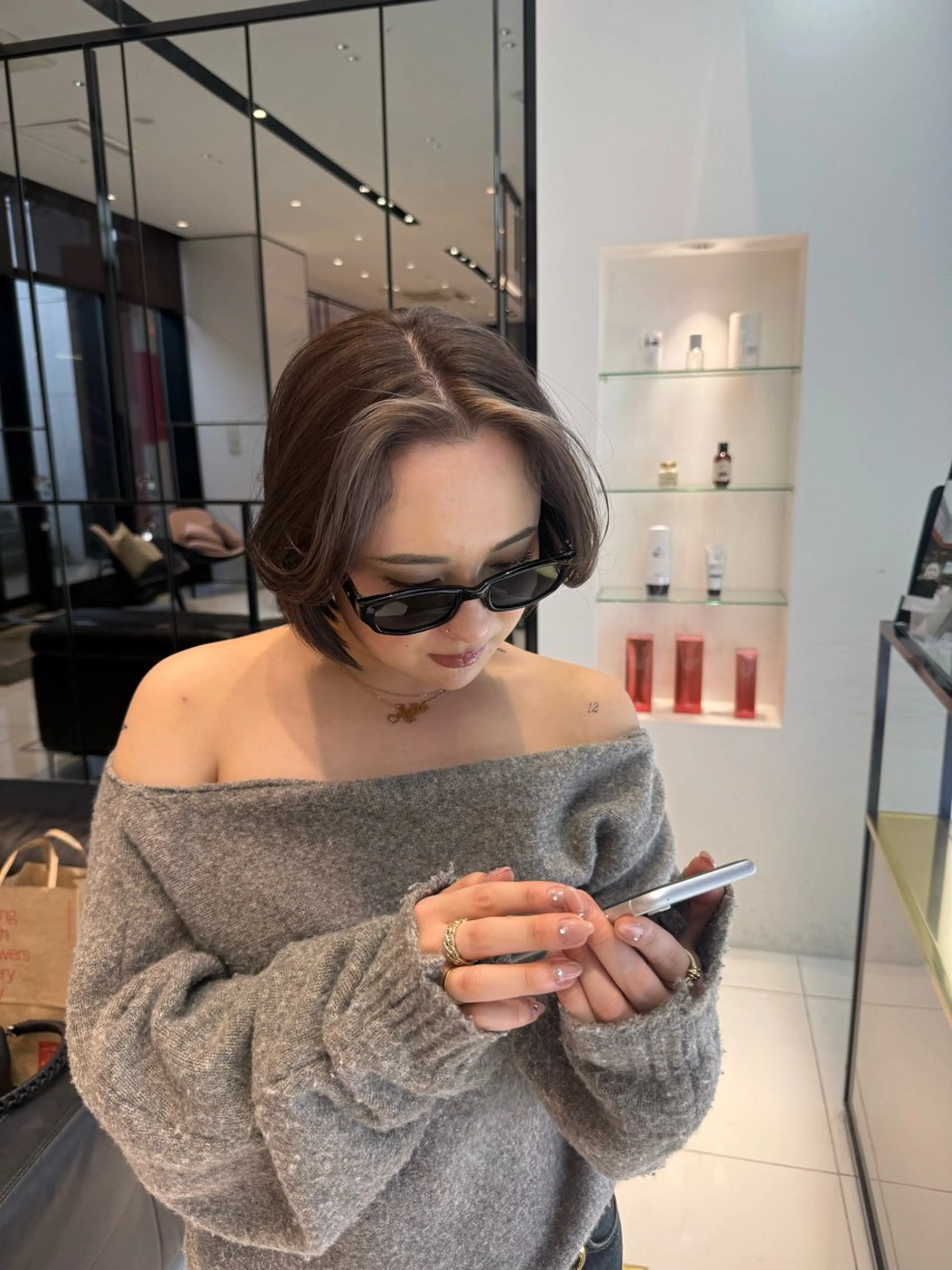 ショート ミストバング ハイライト ヘアカラー keen吉祥寺所属・keen吉祥寺🐆 レイヤー/NAO🩶のヘアスタイル