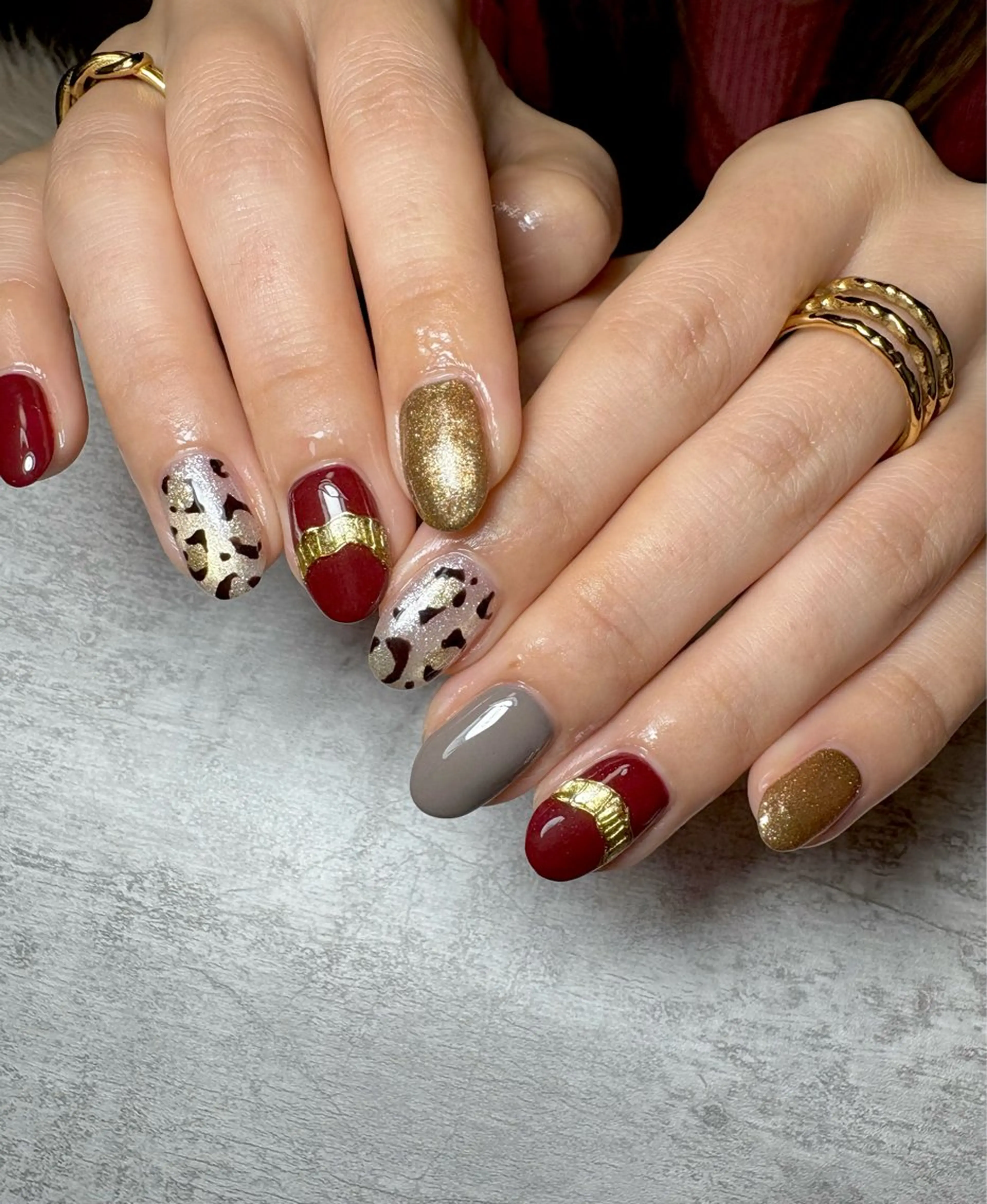 ネイル アニマル柄 持ち込み 冬ネイル BEAUTY GARDEN 【nail salon unseul】所属・nana .のネイルデザイン