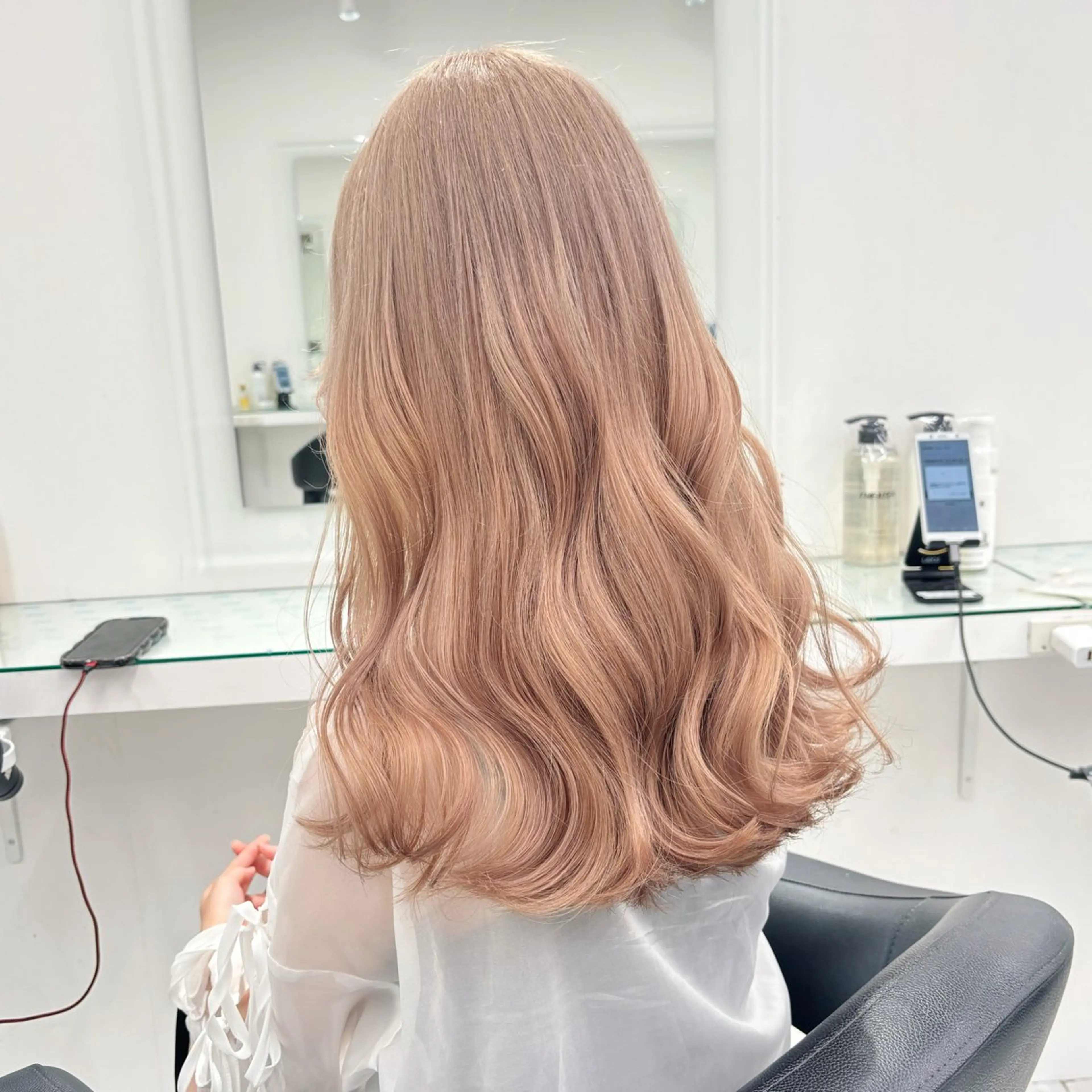 ロング カラー ヘアカラー トリートメント 💖ミルクティー💖 あかり💖のヘアスタイル