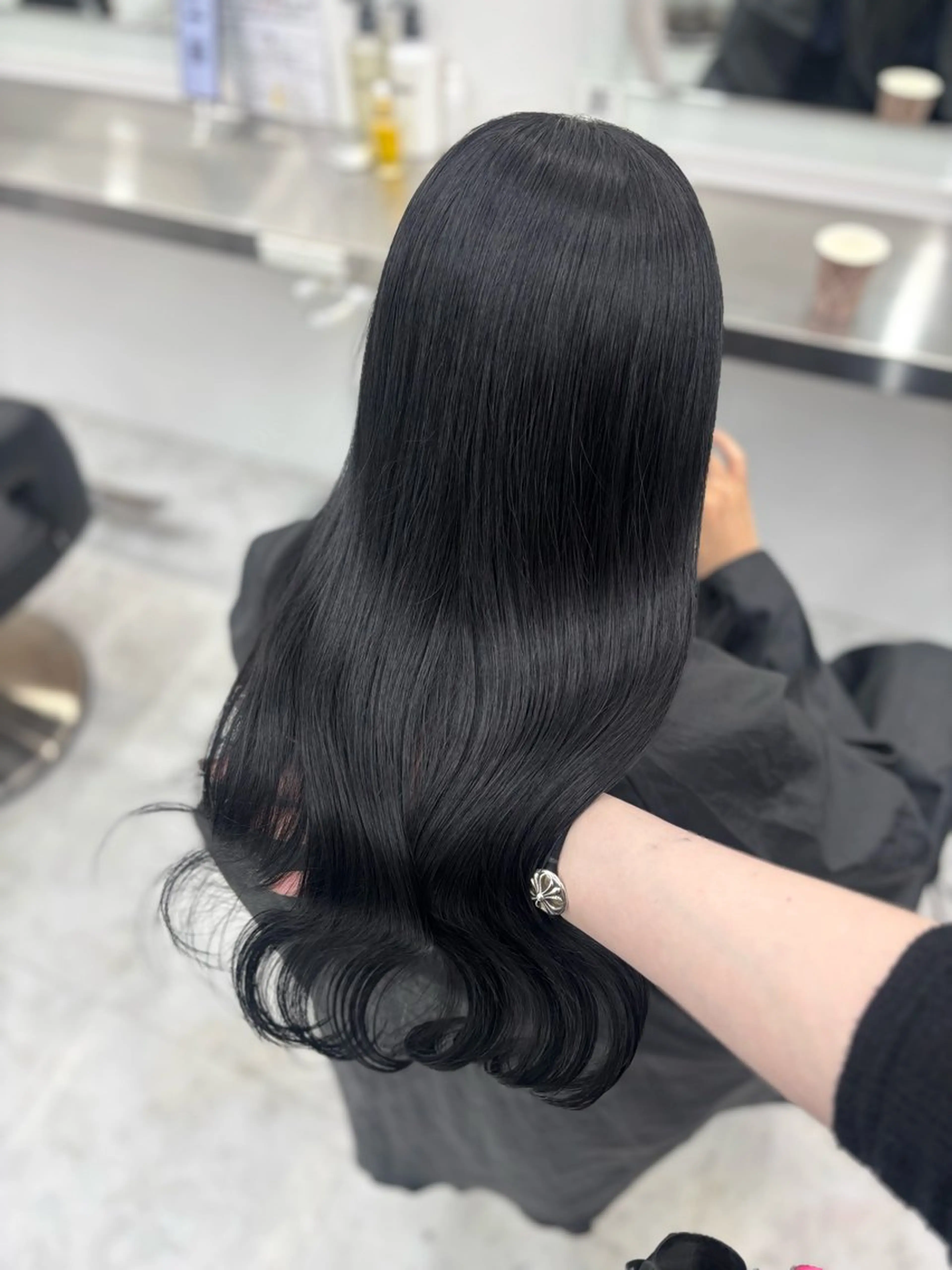 ロング カラー カット ヘアカラー 韓国風暗髪ヘア🤍 🫧MIREIのヘアスタイル