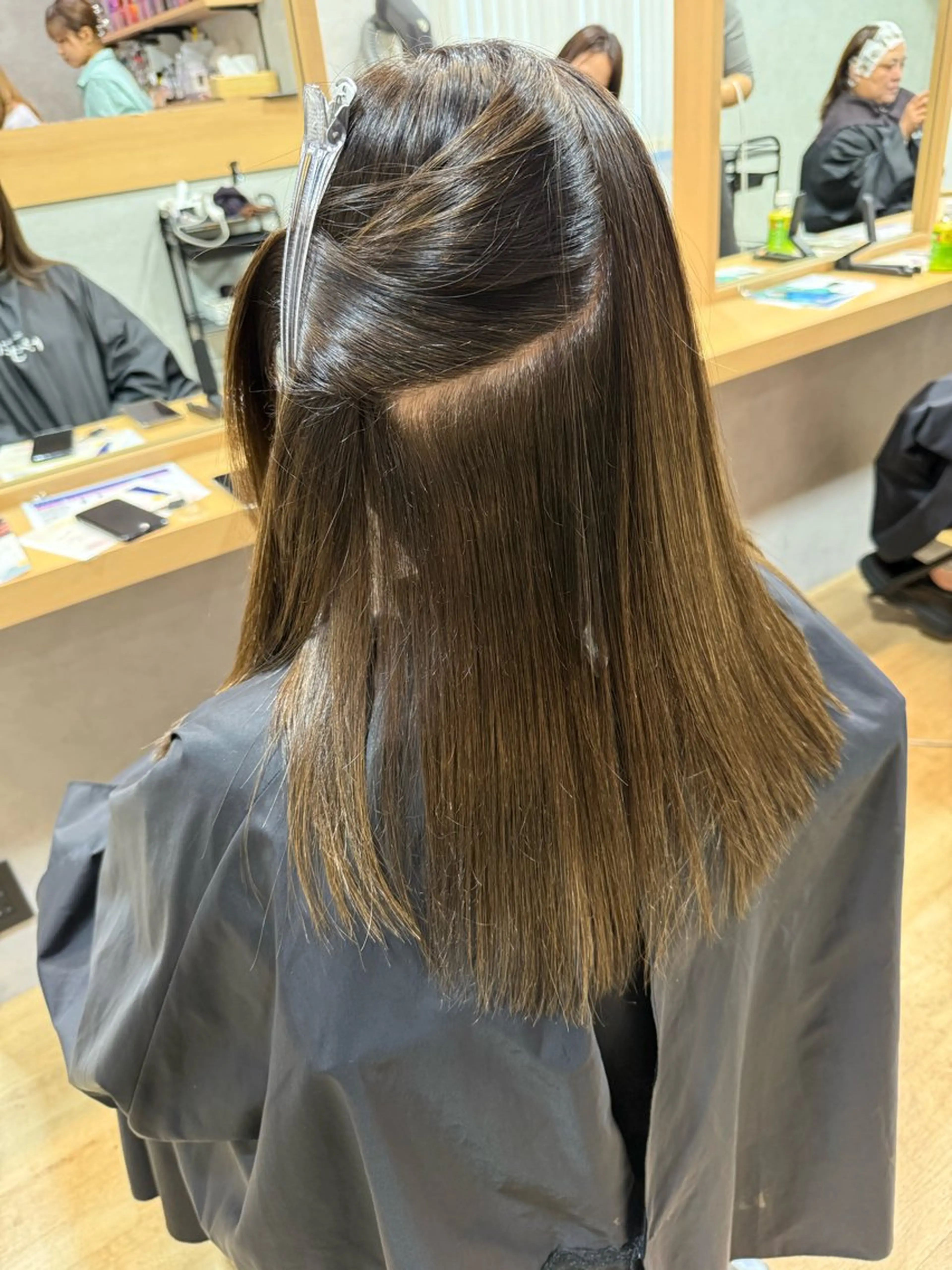 ロング 縮毛矯正 仁保 雄太のヘアスタイル