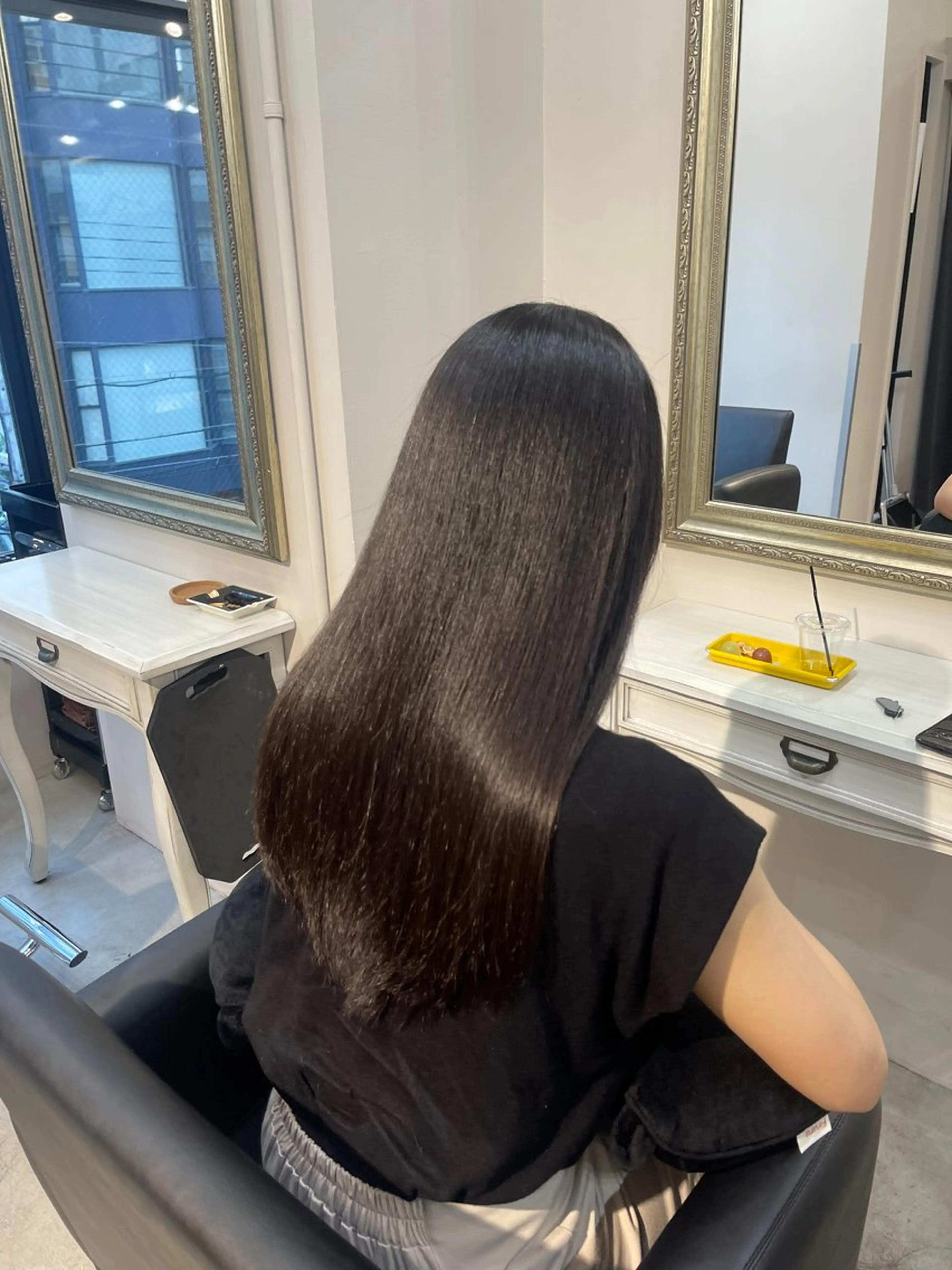 ロング 髪質改善 カット 縮毛矯正 トリートメント 堀江/艶髪/透明感 カラー/NENE🫧のヘアスタイル