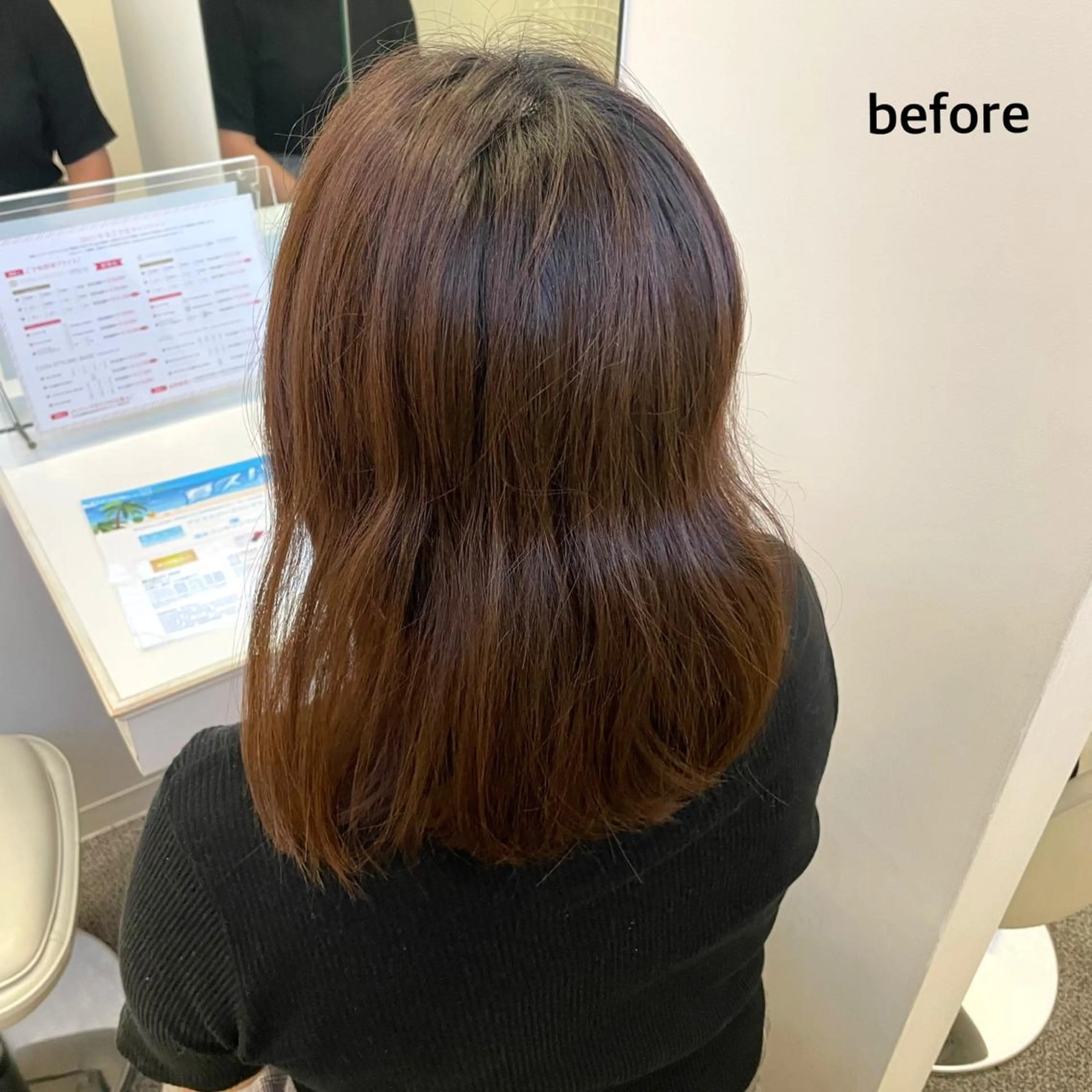 ミディアム カラー ヘアアレンジ アッシュ インナーカラー オレンジ GO TODAY  SHAiRE SALON岡山所属・Sana/ 耳ツボ/インナーのヘアスタイル