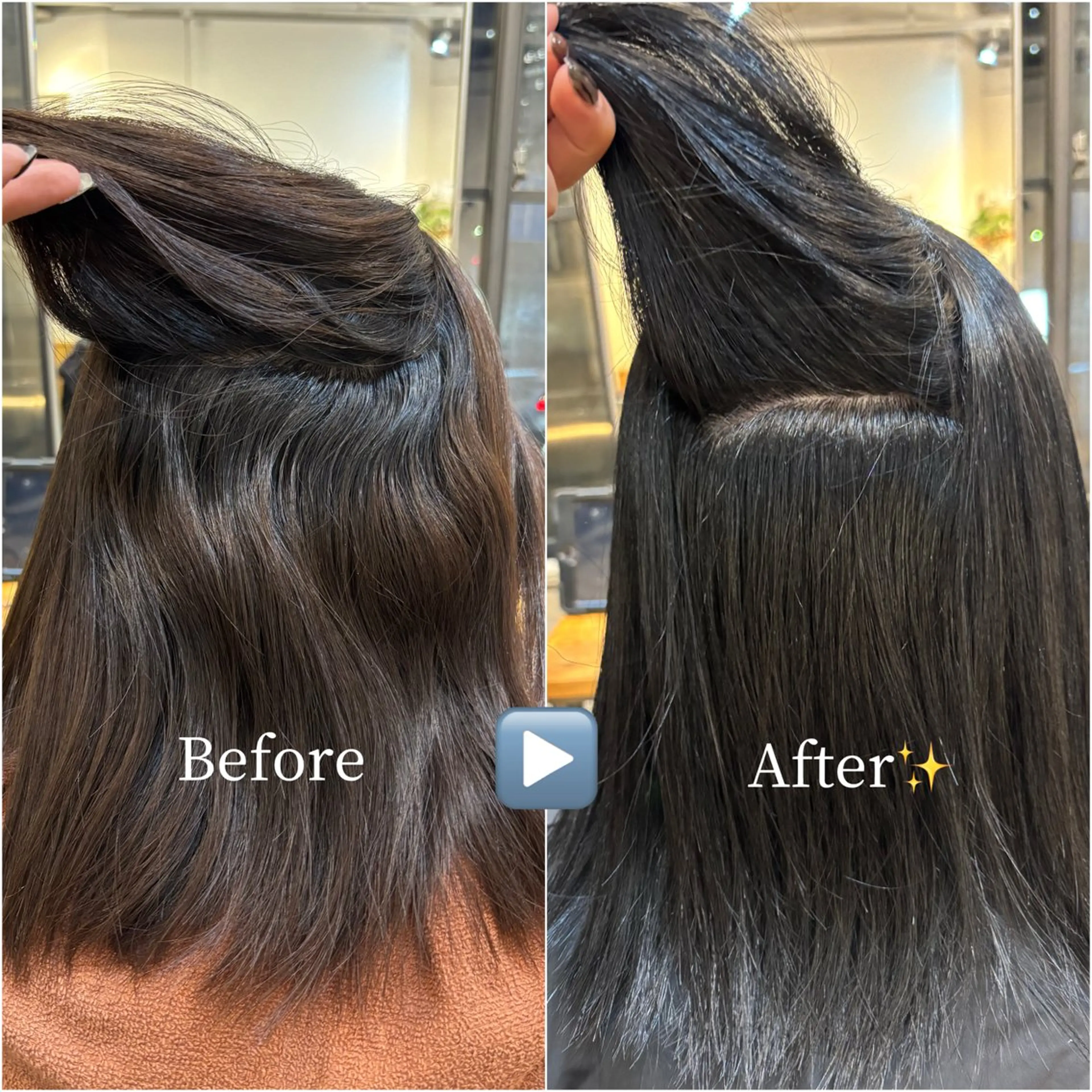 ミディアム 酸性ストレート 縮毛矯正 BELO OSAKA マオのヘアスタイル