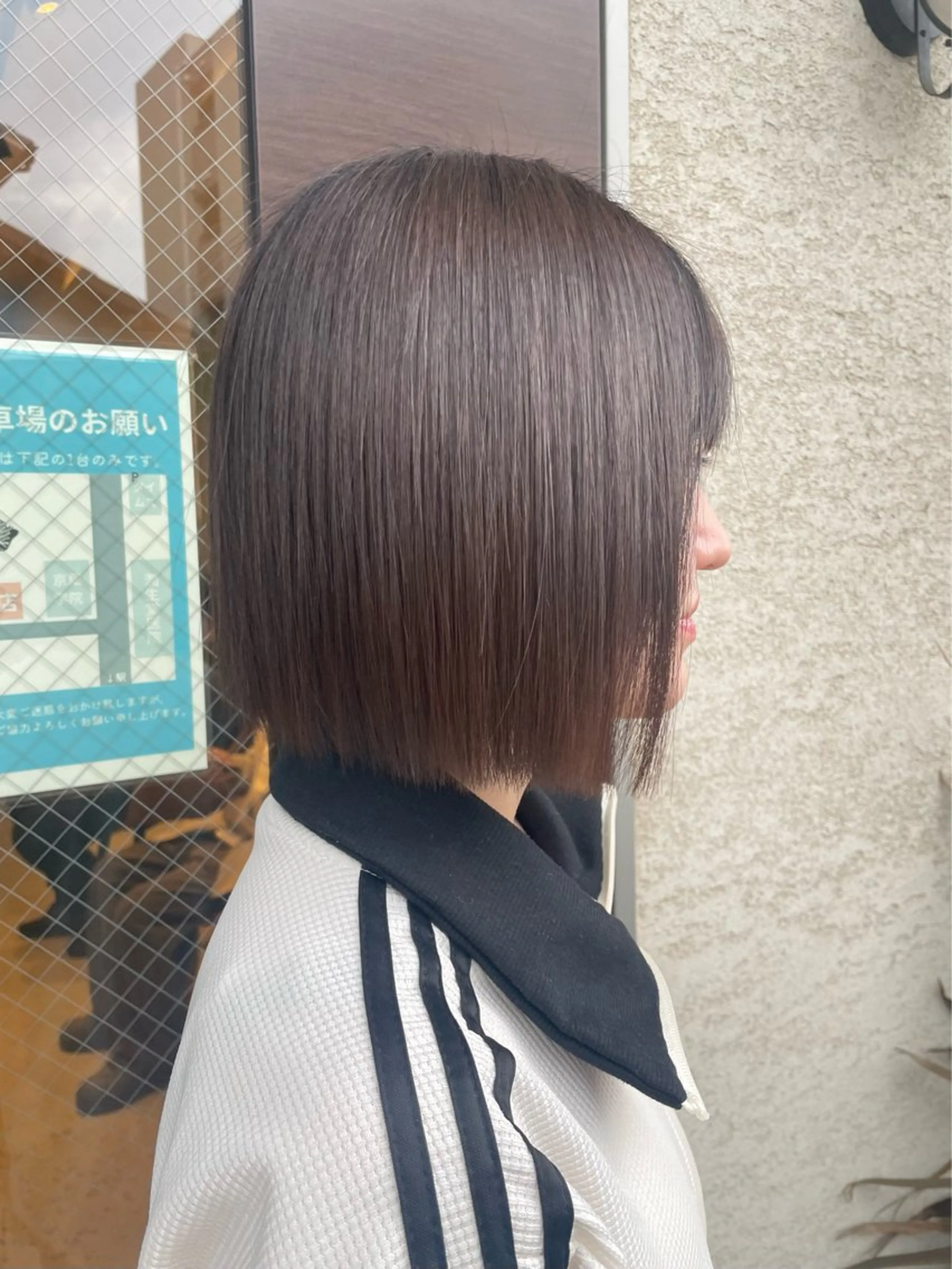 ショート ボブ 艶感暖色カラー /透明感/瀬戸山舞のヘアスタイル