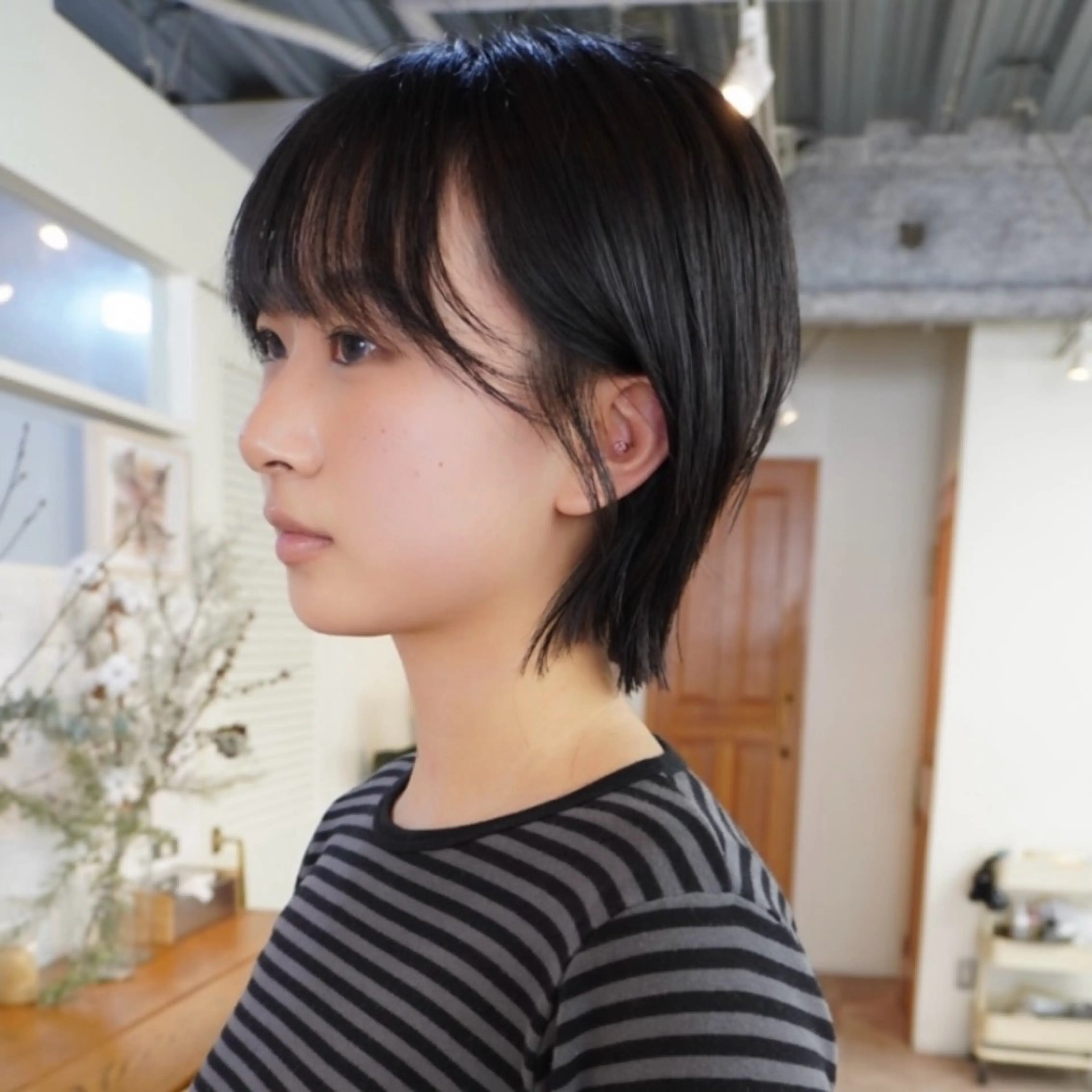 ショート ハッシュカット カット benji仙台所属・KOKI/ ボブ/ パーマ/透明感カラーのヘアスタイル