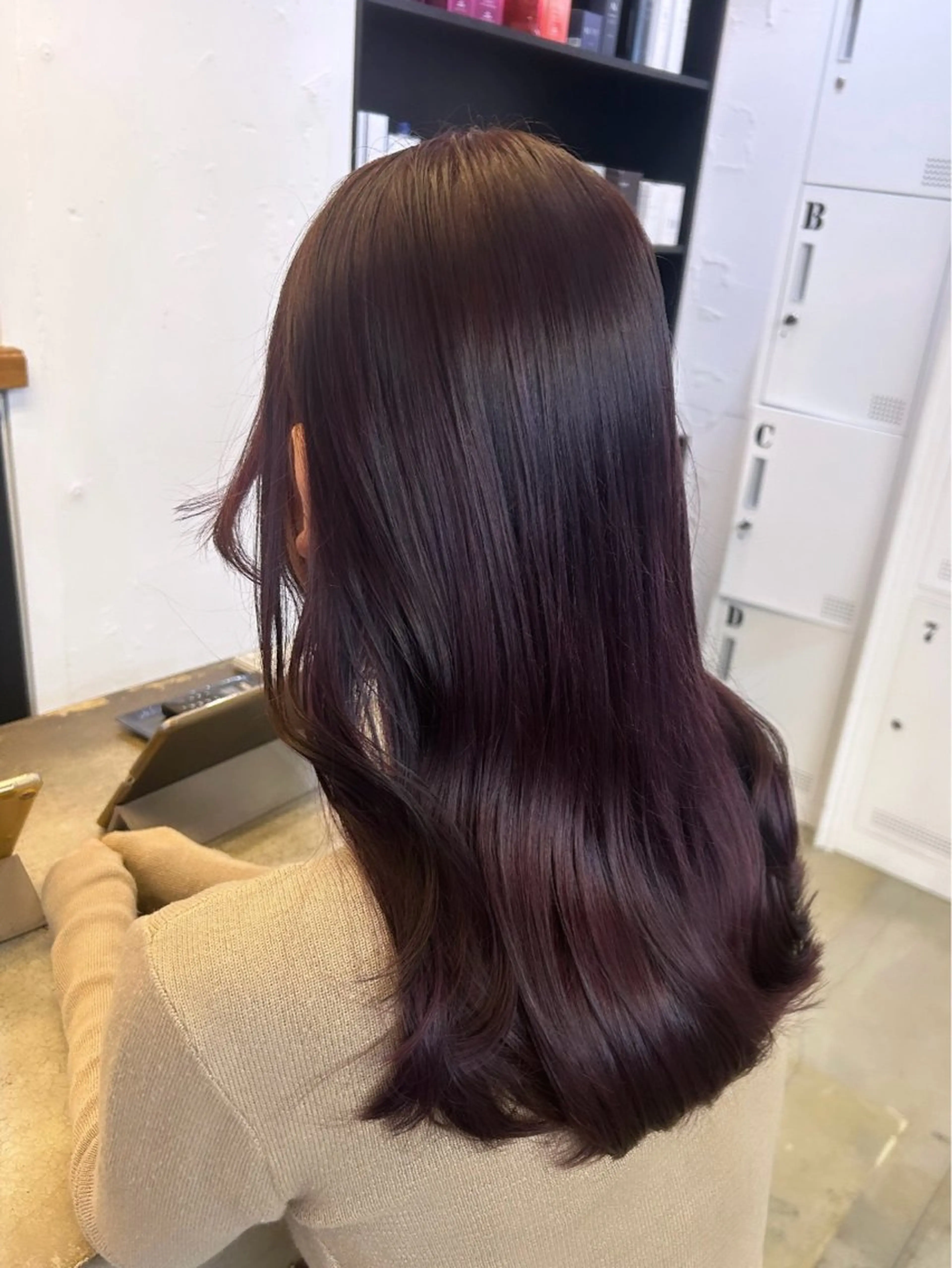 ロング カラー 🌷ラベンダーピンク 顔まわり🌷ねいろのヘアスタイル