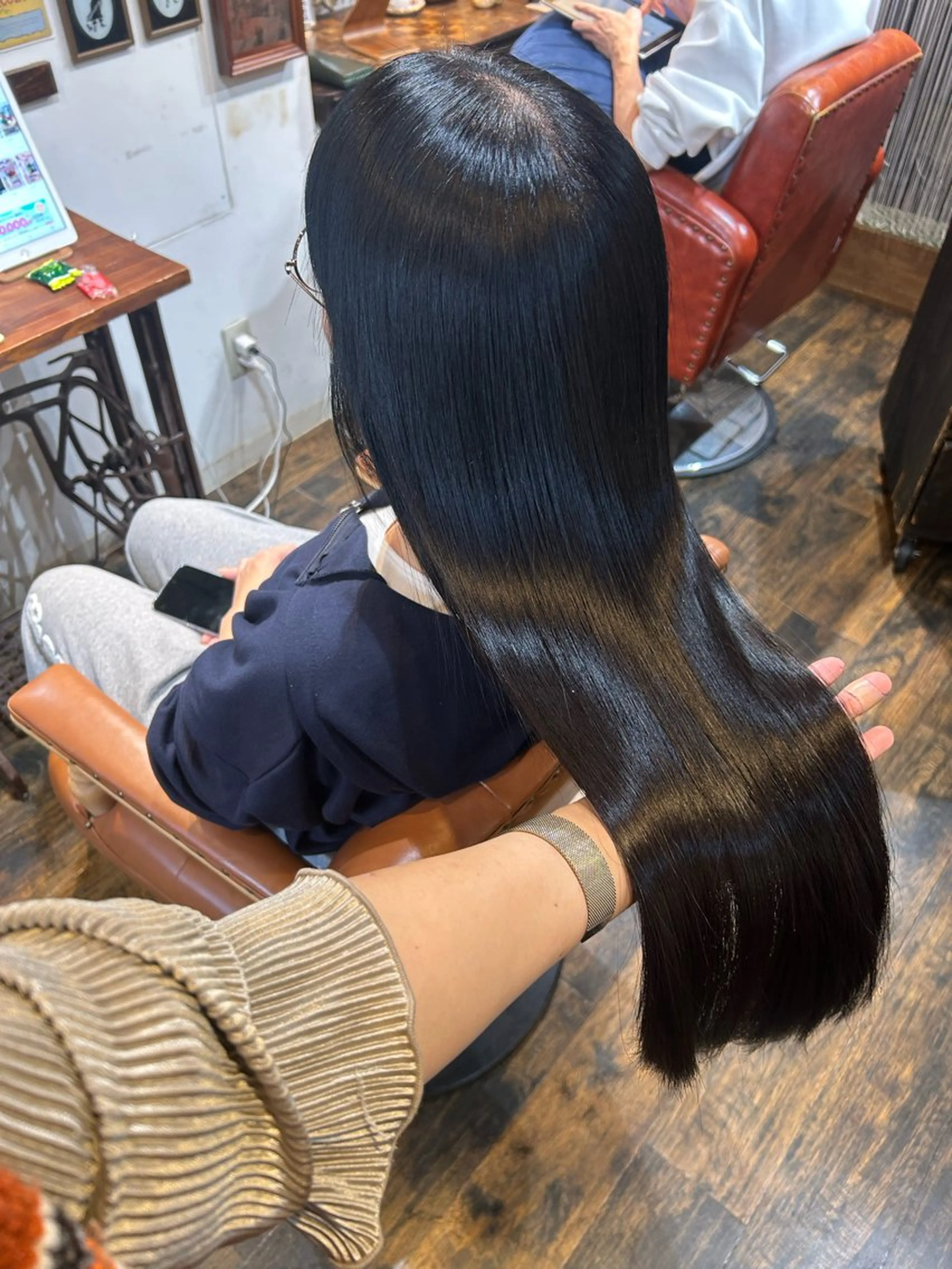 ロング パーマ 縮毛矯正 トリートメント ヘッドスパ BRITS 渡辺 菜々子のヘアスタイル