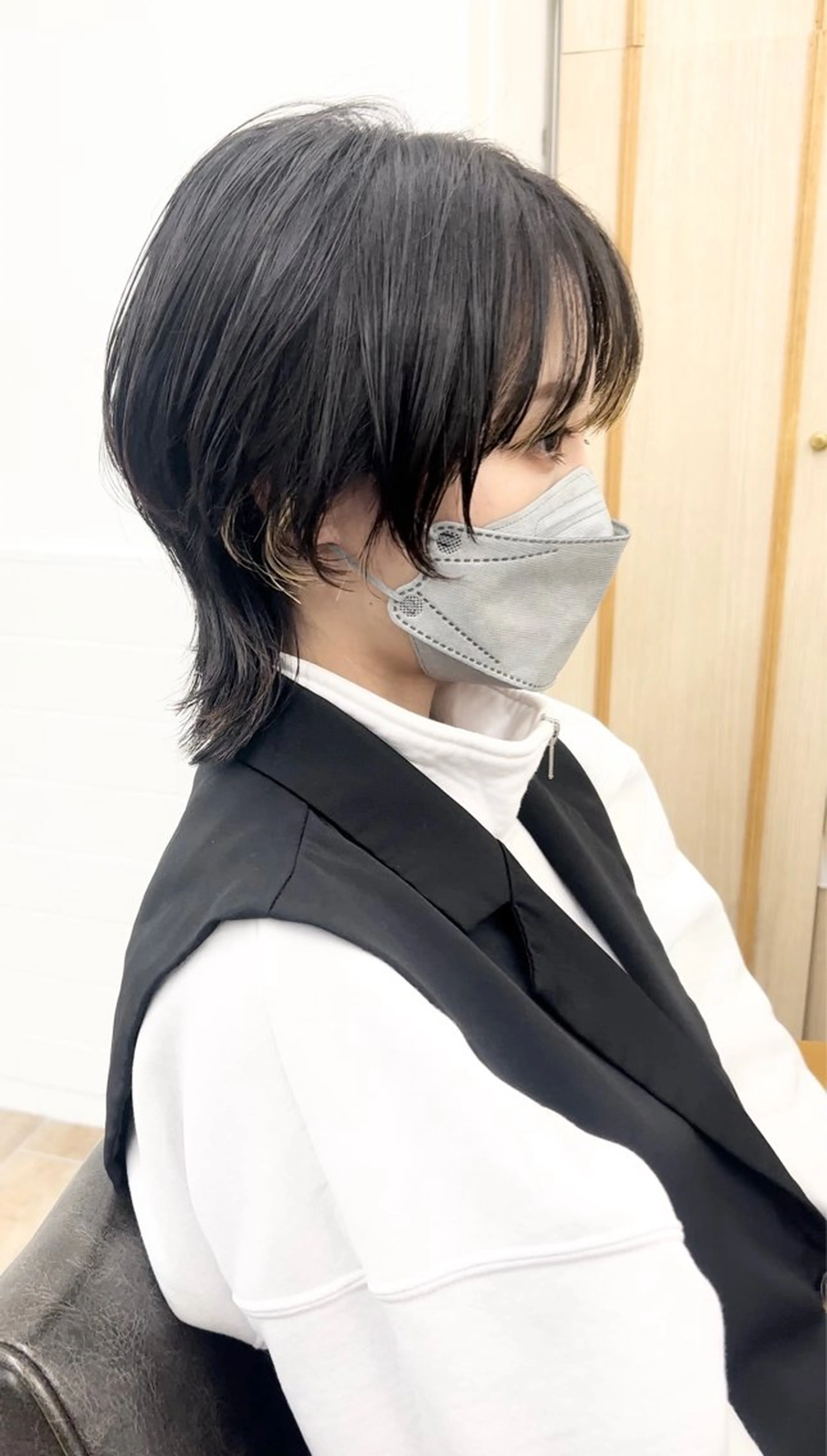 ミディアム カラー パーマ デザインカラー ウルフカット パーマ/ハイライト 💙鶴岡　愛💙のヘアスタイル