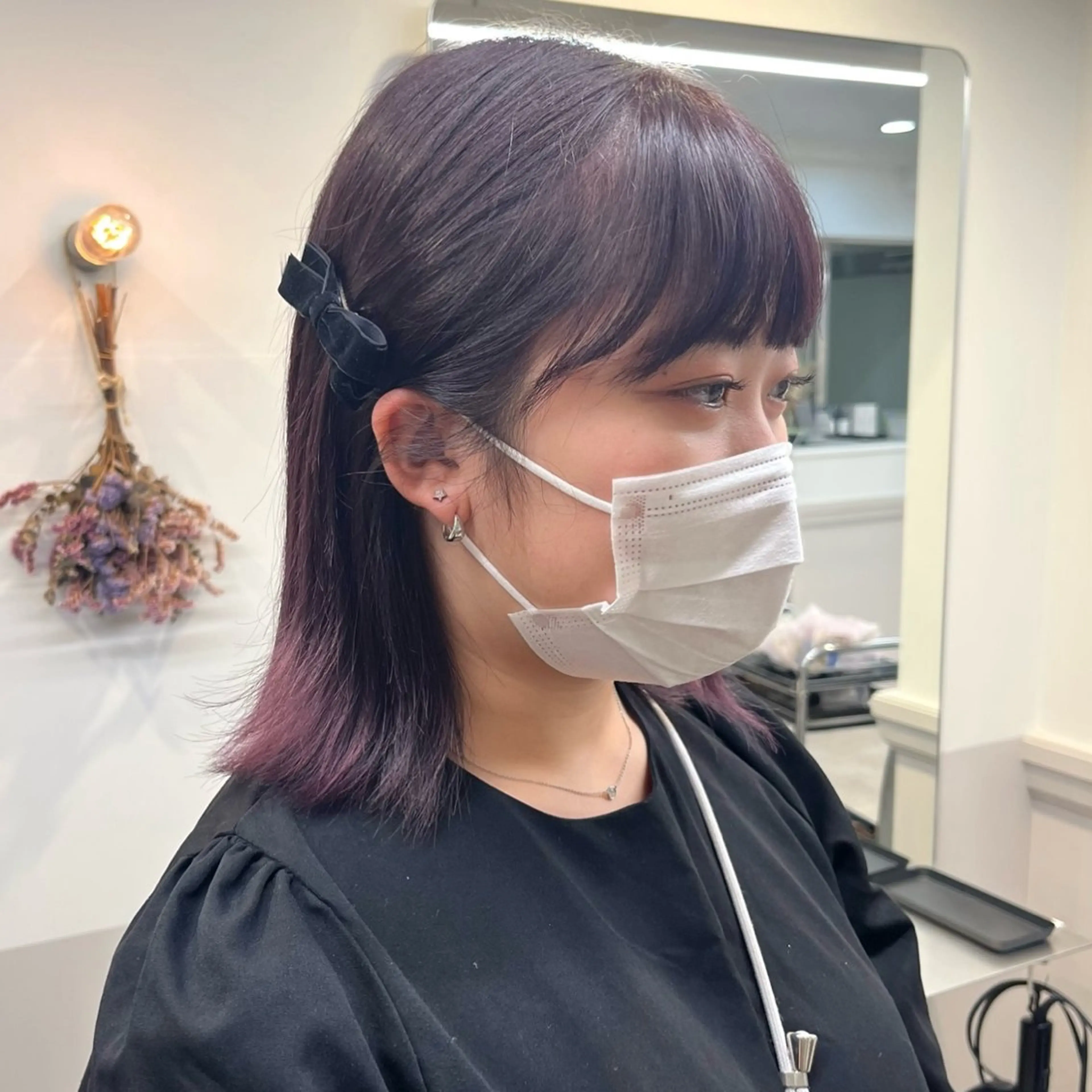 ミディアム カラー ボブ 外ハネヘア マミ☁️ヘアセット /お呼ばれヘア/銀座のヘアスタイル