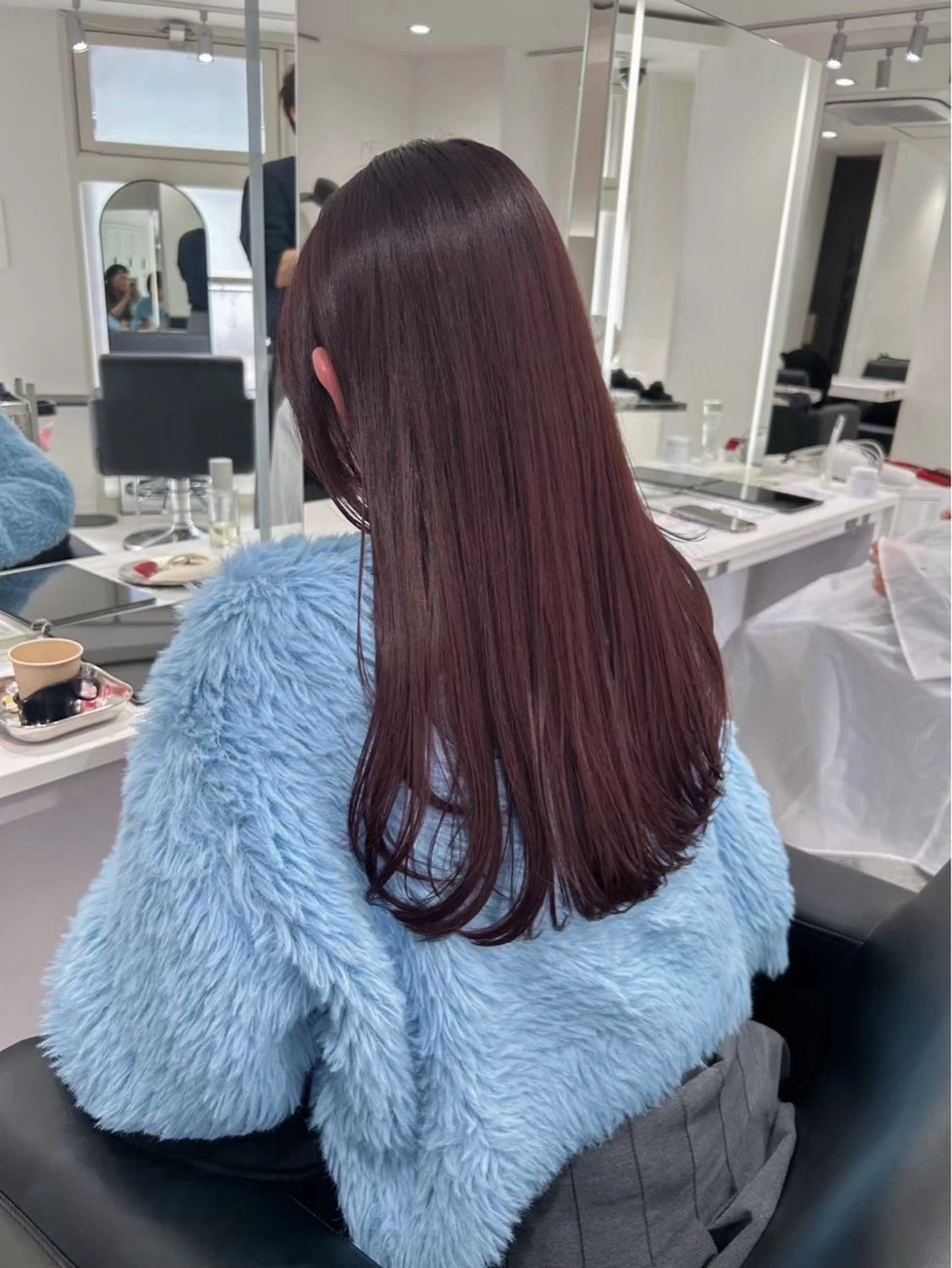 セミロング カラー ヘアカラー トリートメント ヘアセット グレージュ/ベージュ /経堂/sana🌱のヘアスタイル