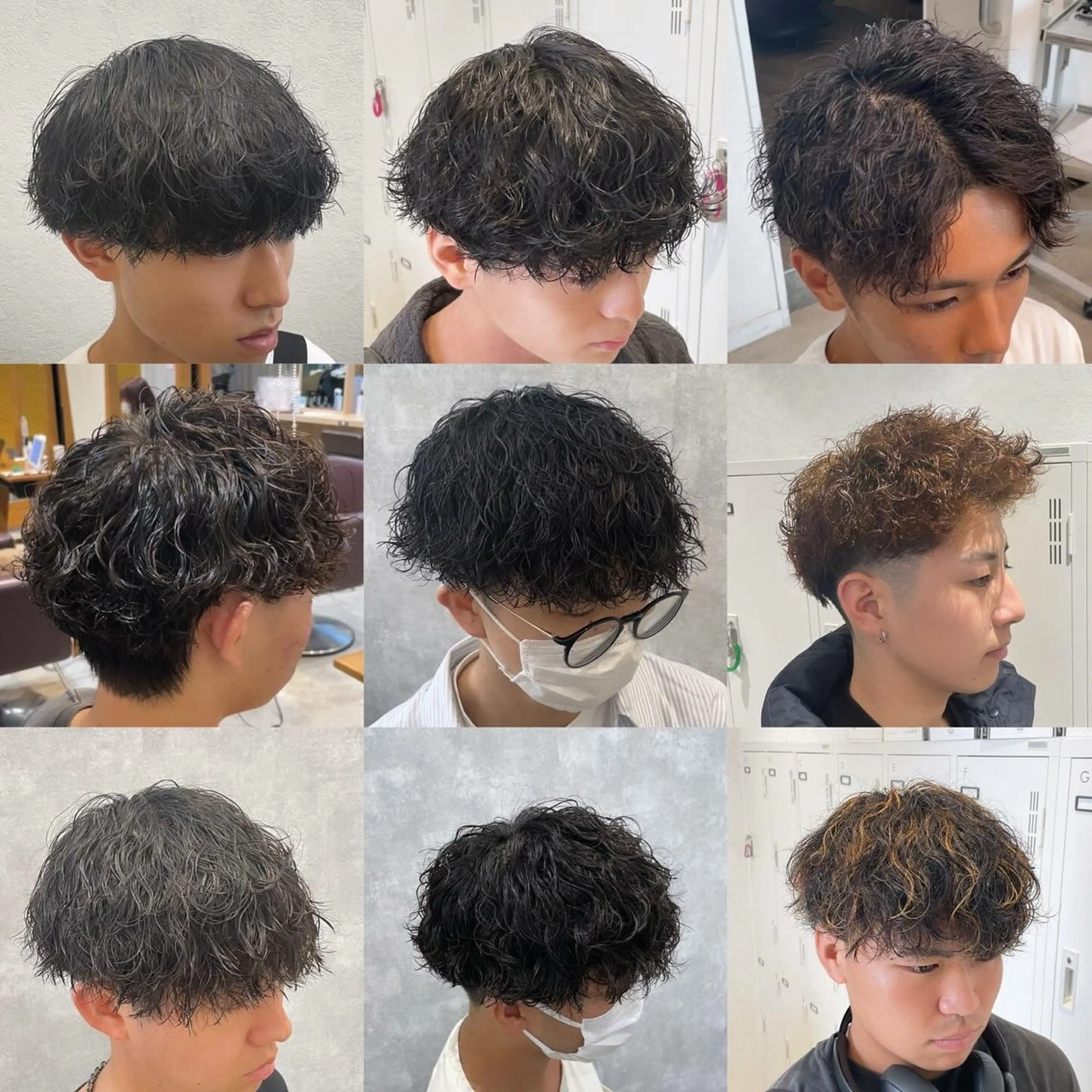 ショート パーマ メンズ メンズパーマ 波巻きパーマ メンズ専門/パーマ 束間ショートのヘアスタイル