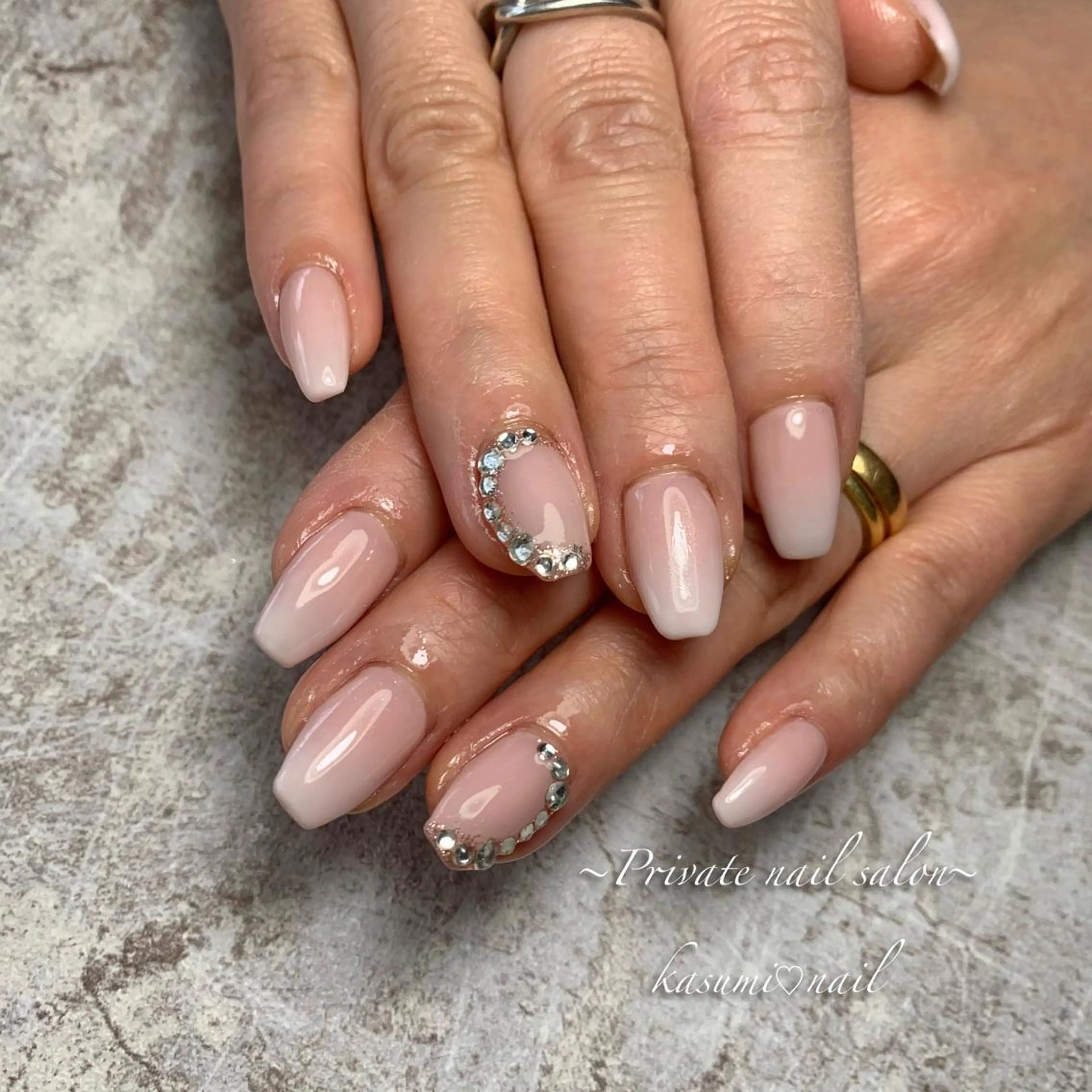 ネイル ラメ(グリッター) ミラーネイル ニュアンスネイル 冬ネイル KASUMI♡ Nailのネイルデザイン