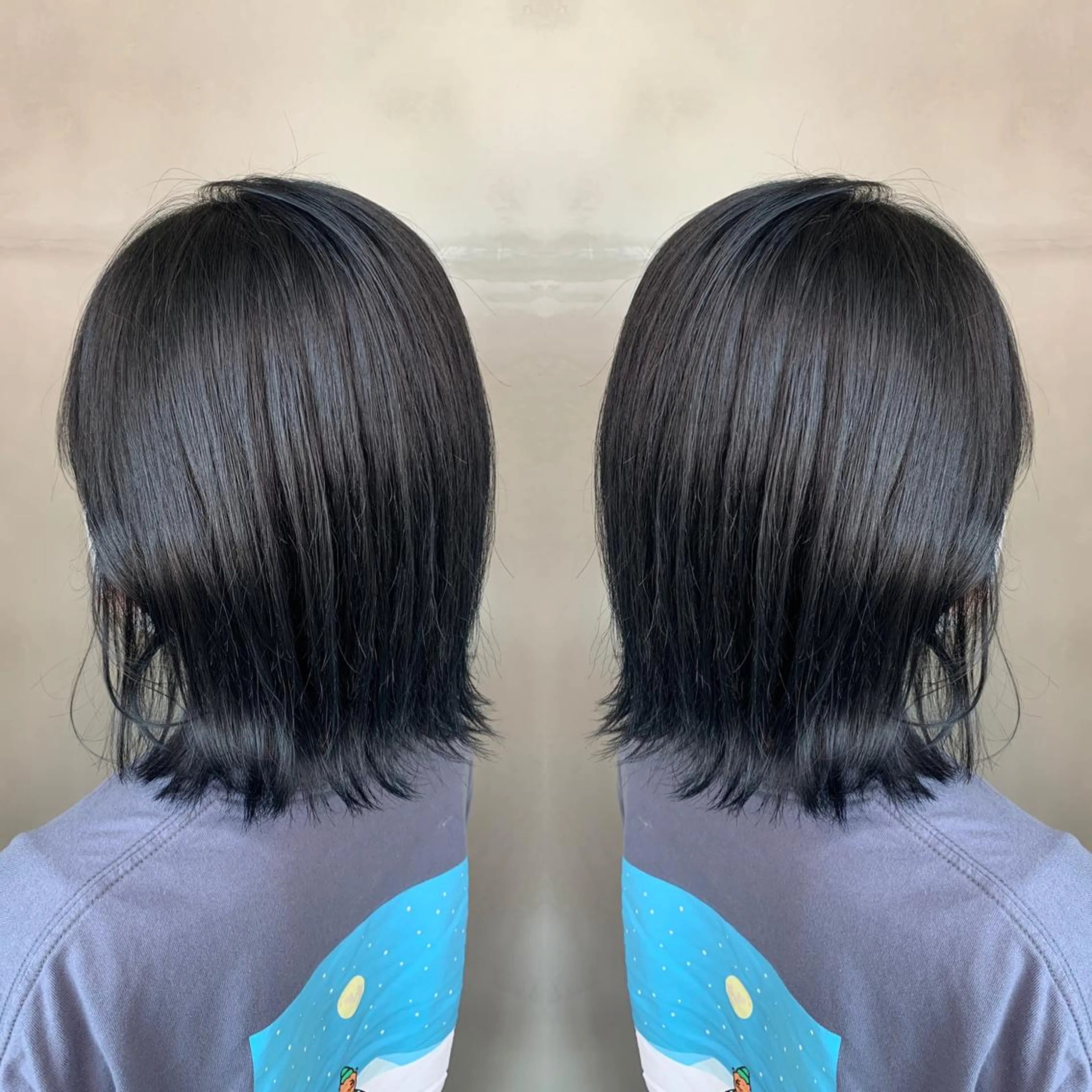 ショート カラー アッシュ バレイヤージュ ベージュカラー ブロンド ブルーカラー カット ヘアカラー トリートメント レイヤーカット/ 艶カラー/RYOMAのヘアスタイル