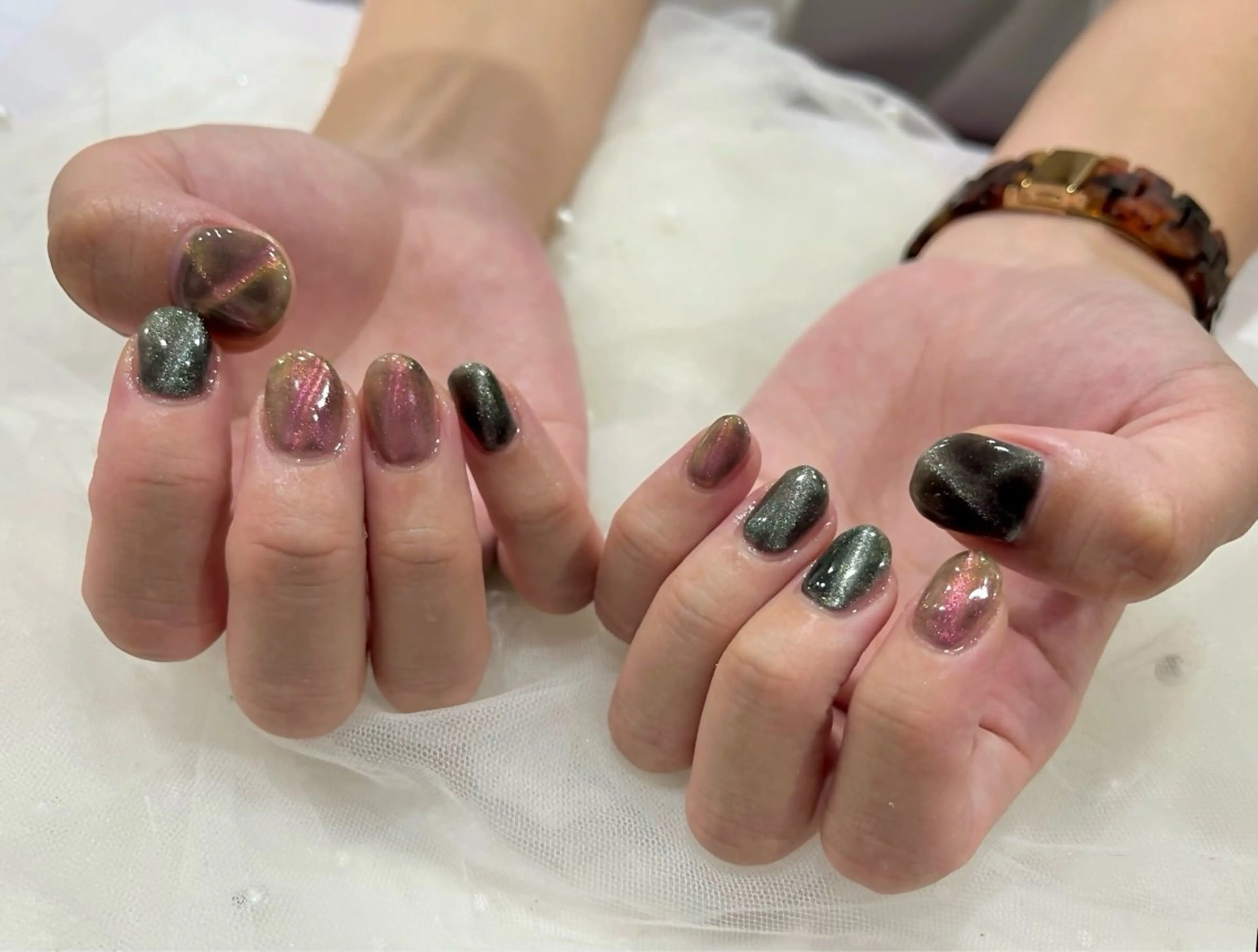 ネイル アートネイル マグネットネイル Nail salon Cielel⟡Ayaのネイルデザイン