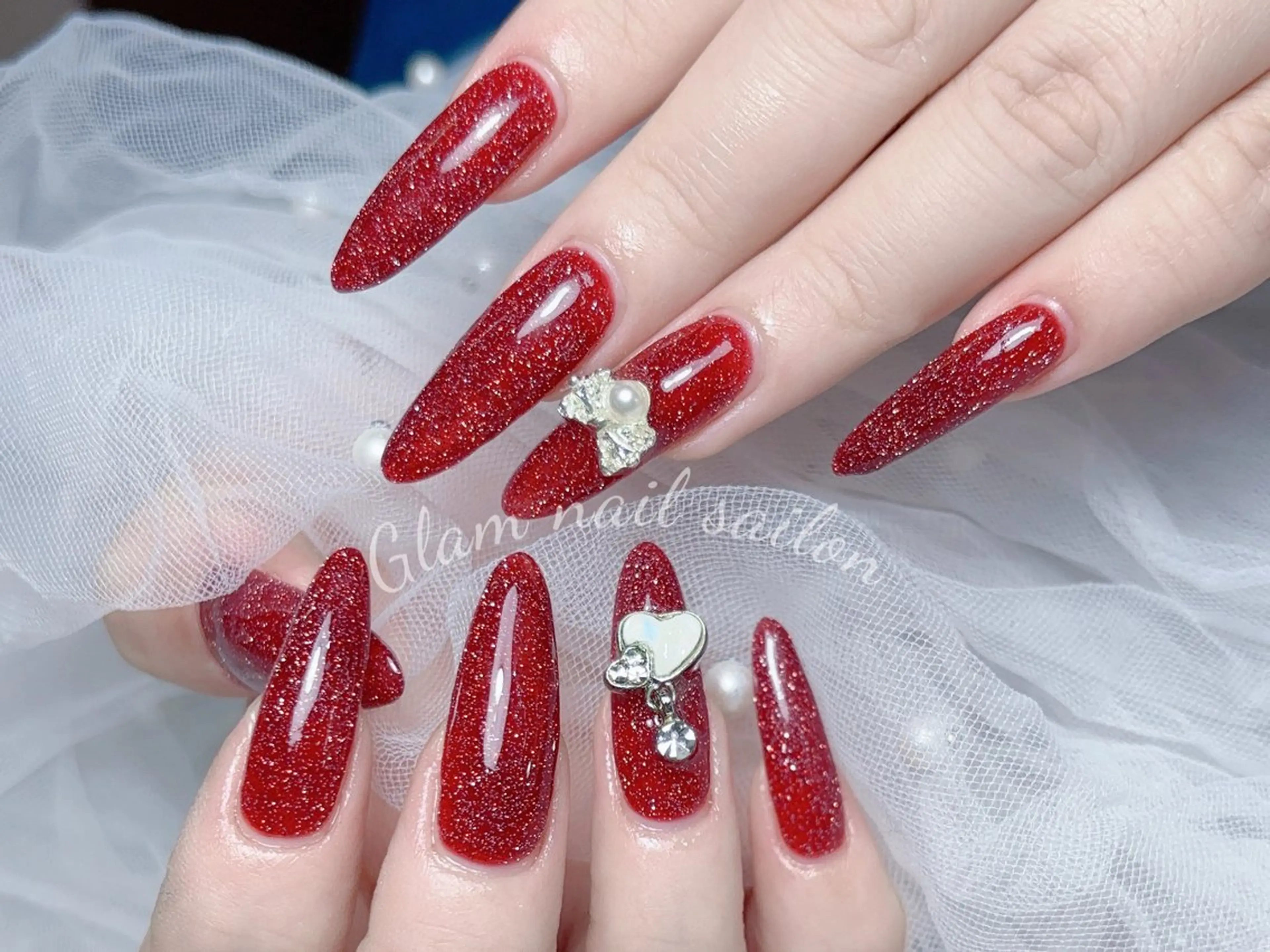 ネイル エツメ💅 長さだし🎀デザインのネイルデザイン