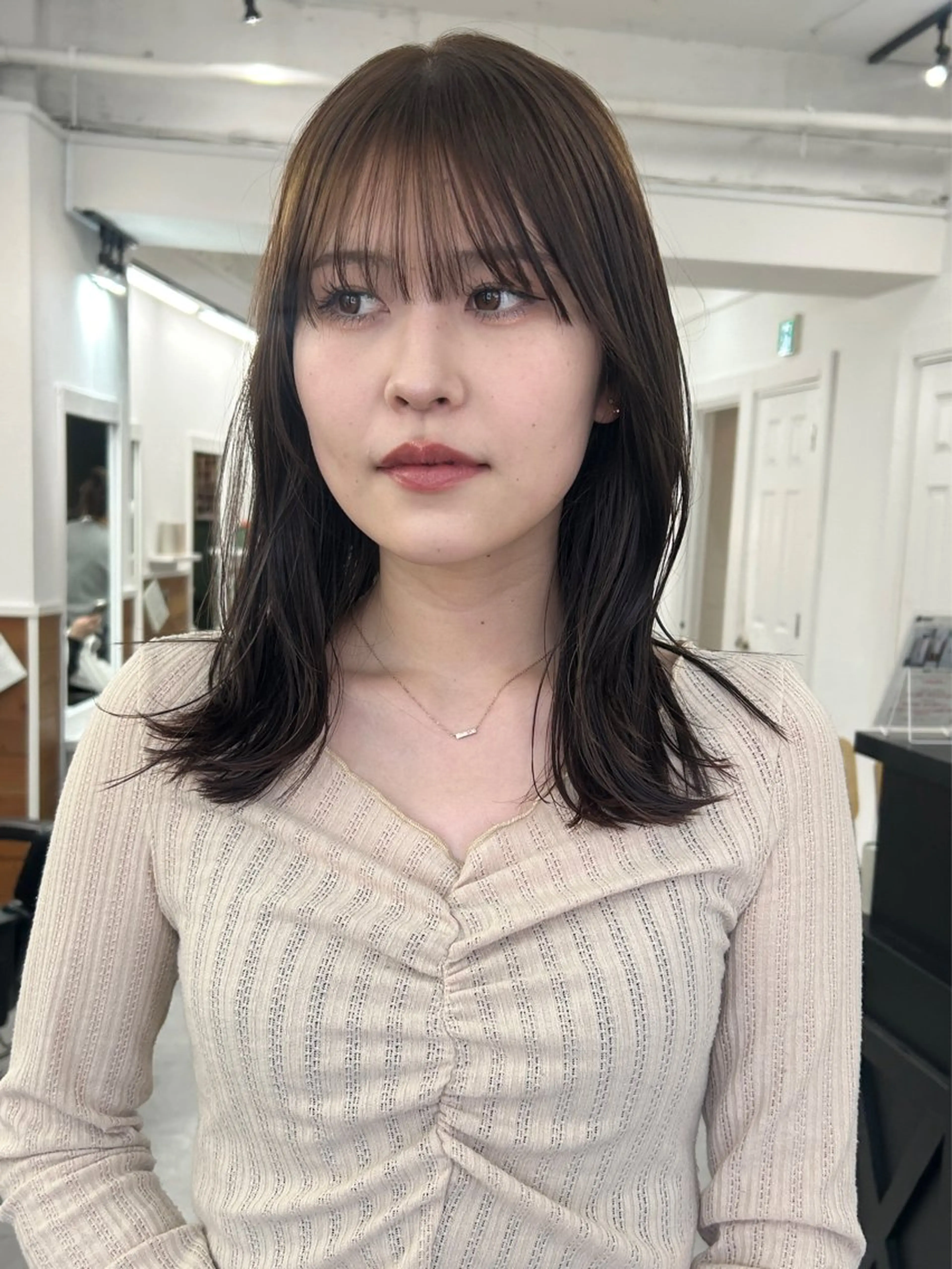 セミロング カラー レイヤーボブ/ 艶カラー/サナ🌼のヘアスタイル