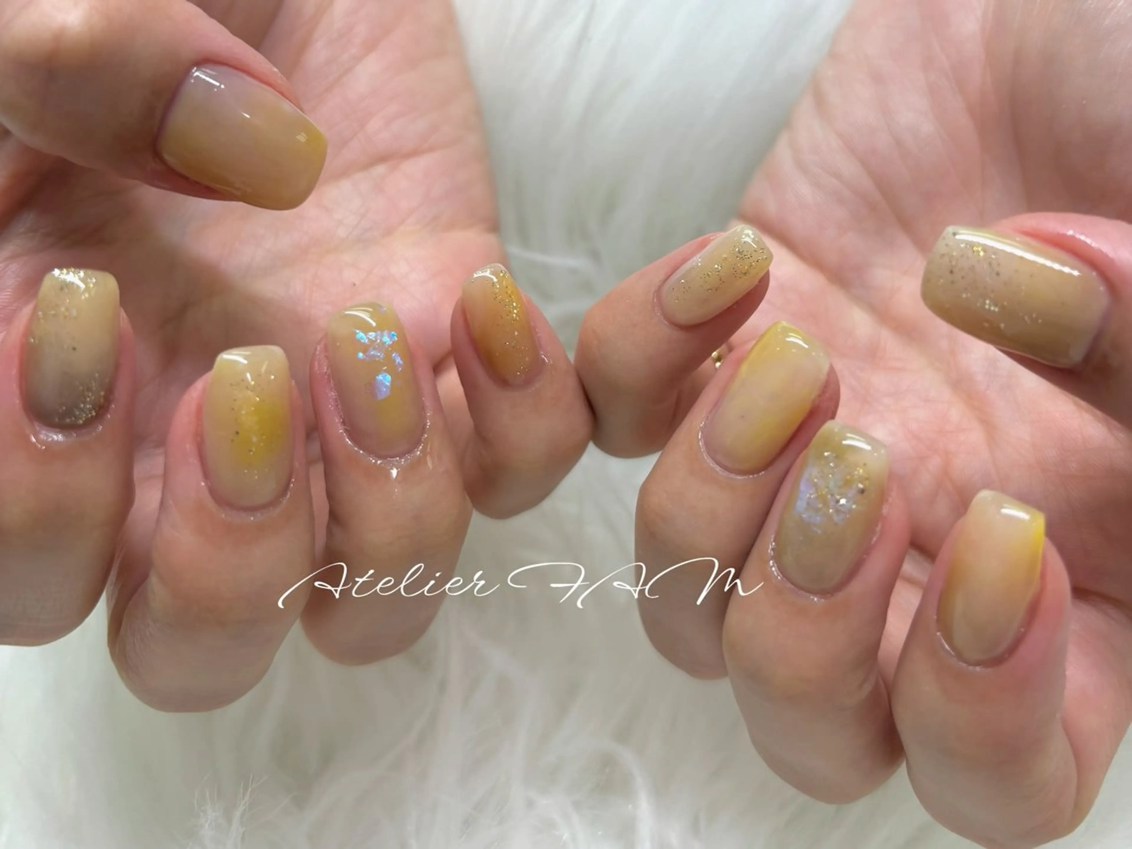 ミディアム ハンドネイル nail&eyelashsalon atelier fam上本町店所属・アトリエ FAMのネイルデザイン