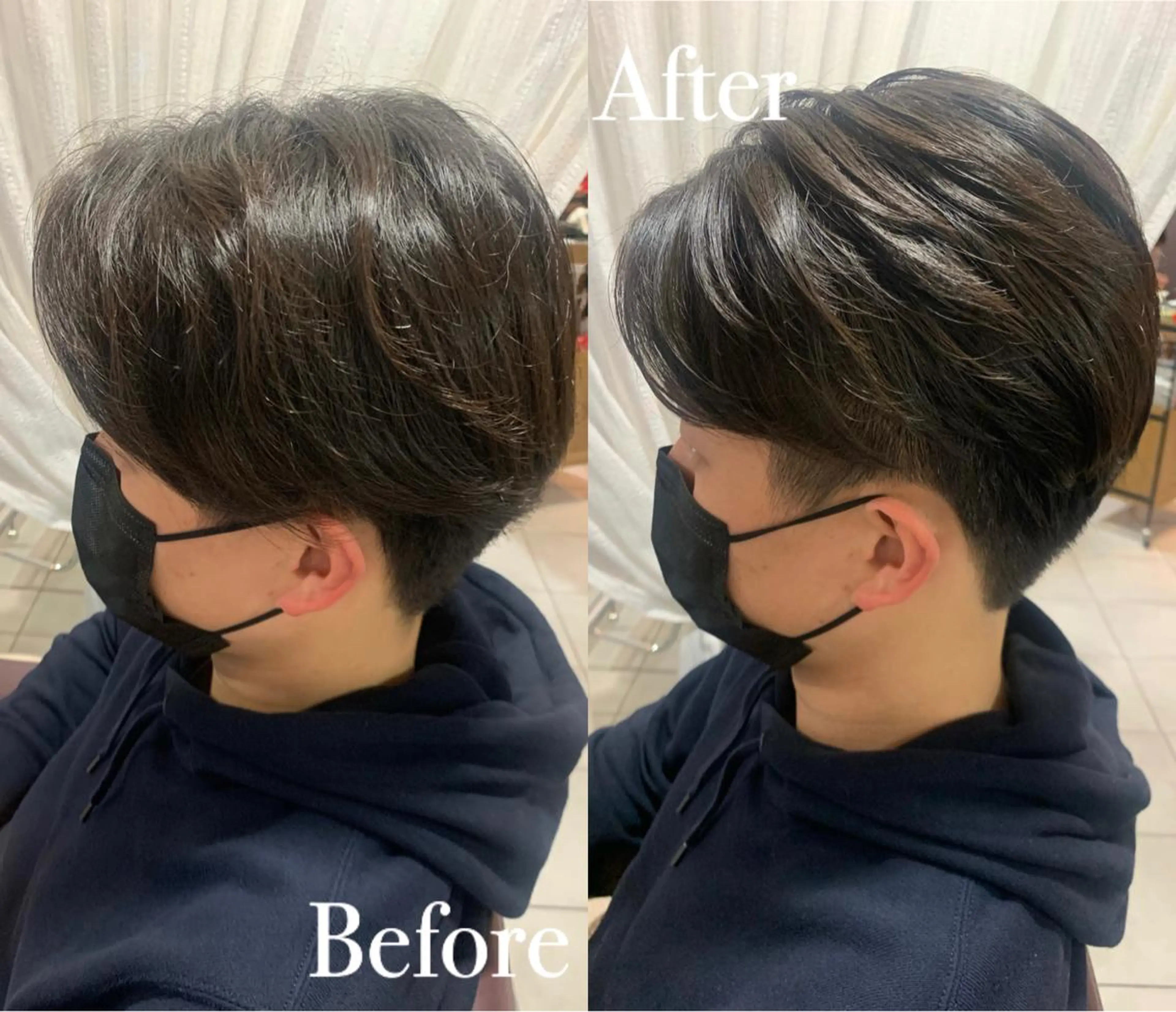 ショート メンズ 傷ませない縮毛矯正／ 吉岡 美江のヘアスタイル