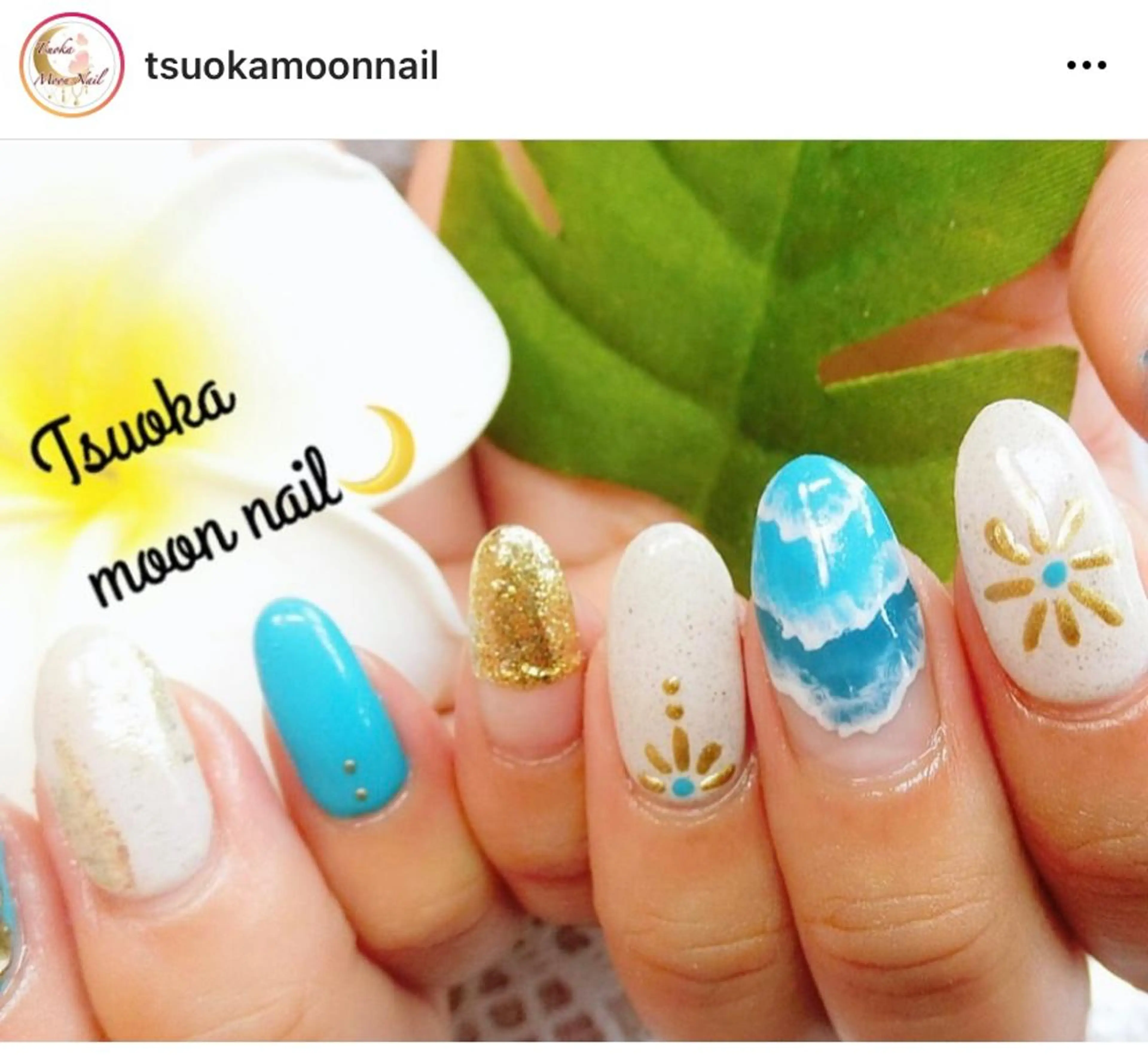 ネイル 🌙都岡 ムーンネイルのネイルデザイン