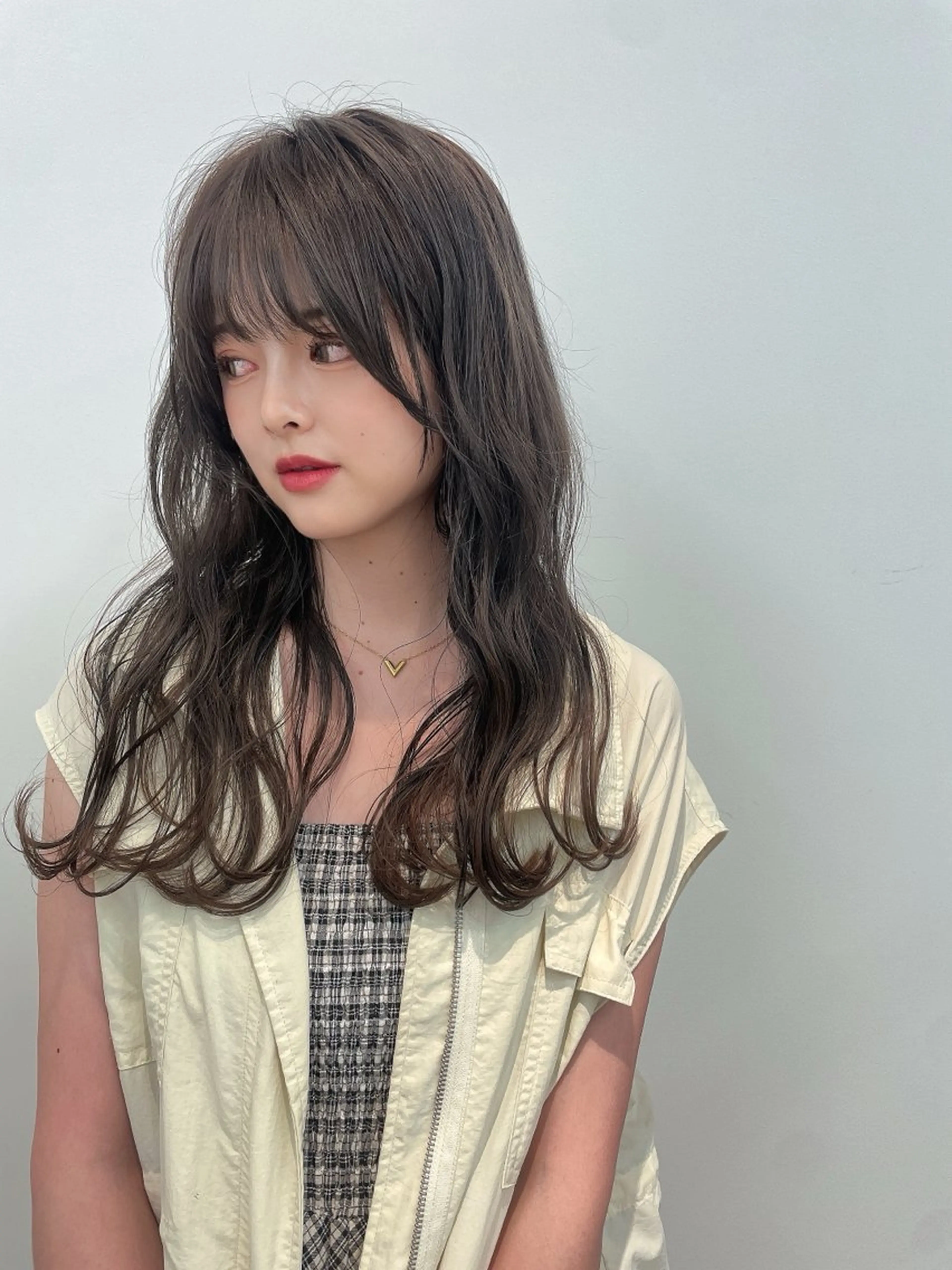 ロング 韓国風レイヤーカット 松葉翔のヘアスタイル