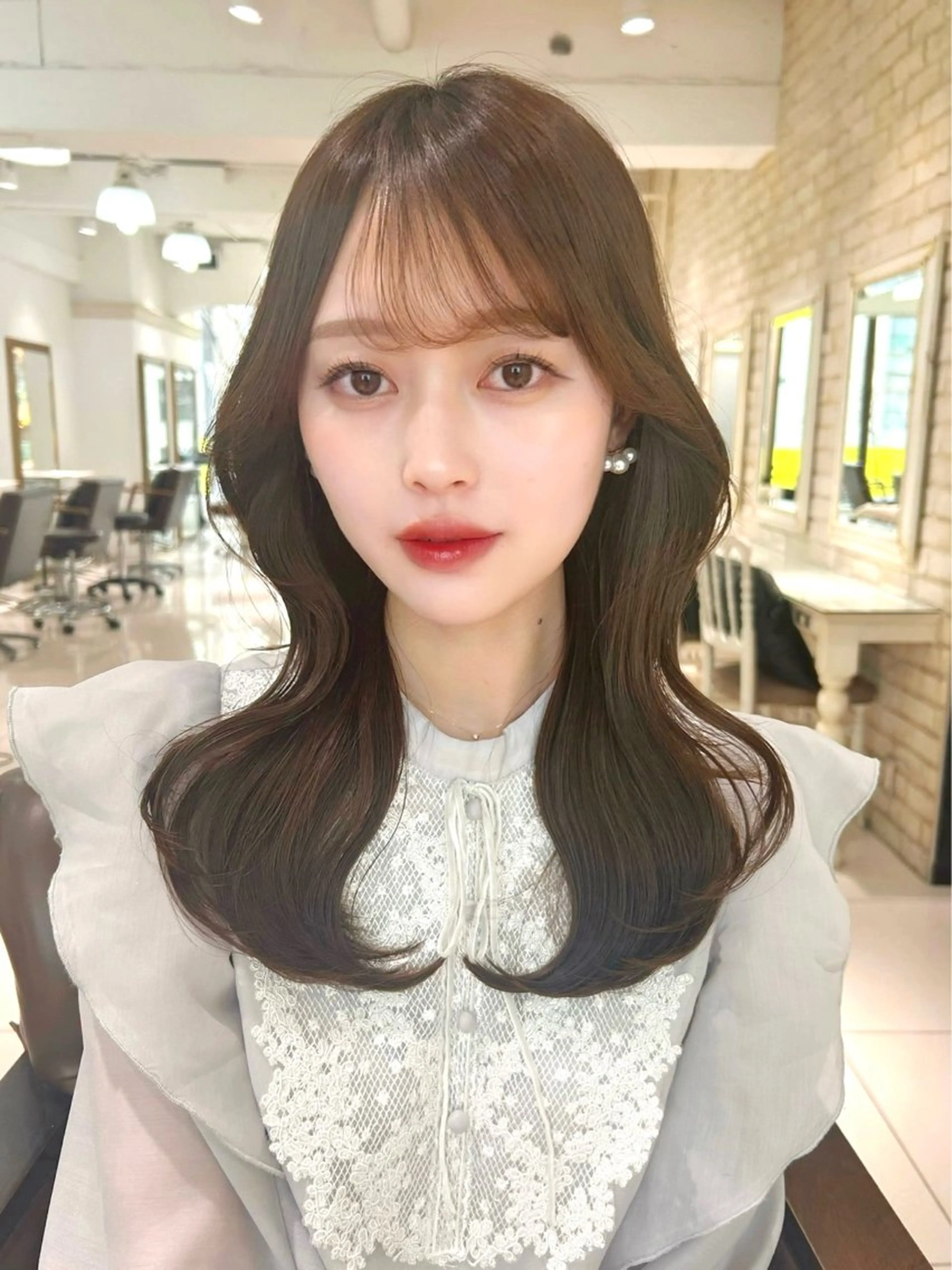 ロング カラー ヘアカラー トリートメント sakura 🪽 艶カラー/髪質改善のヘアスタイル