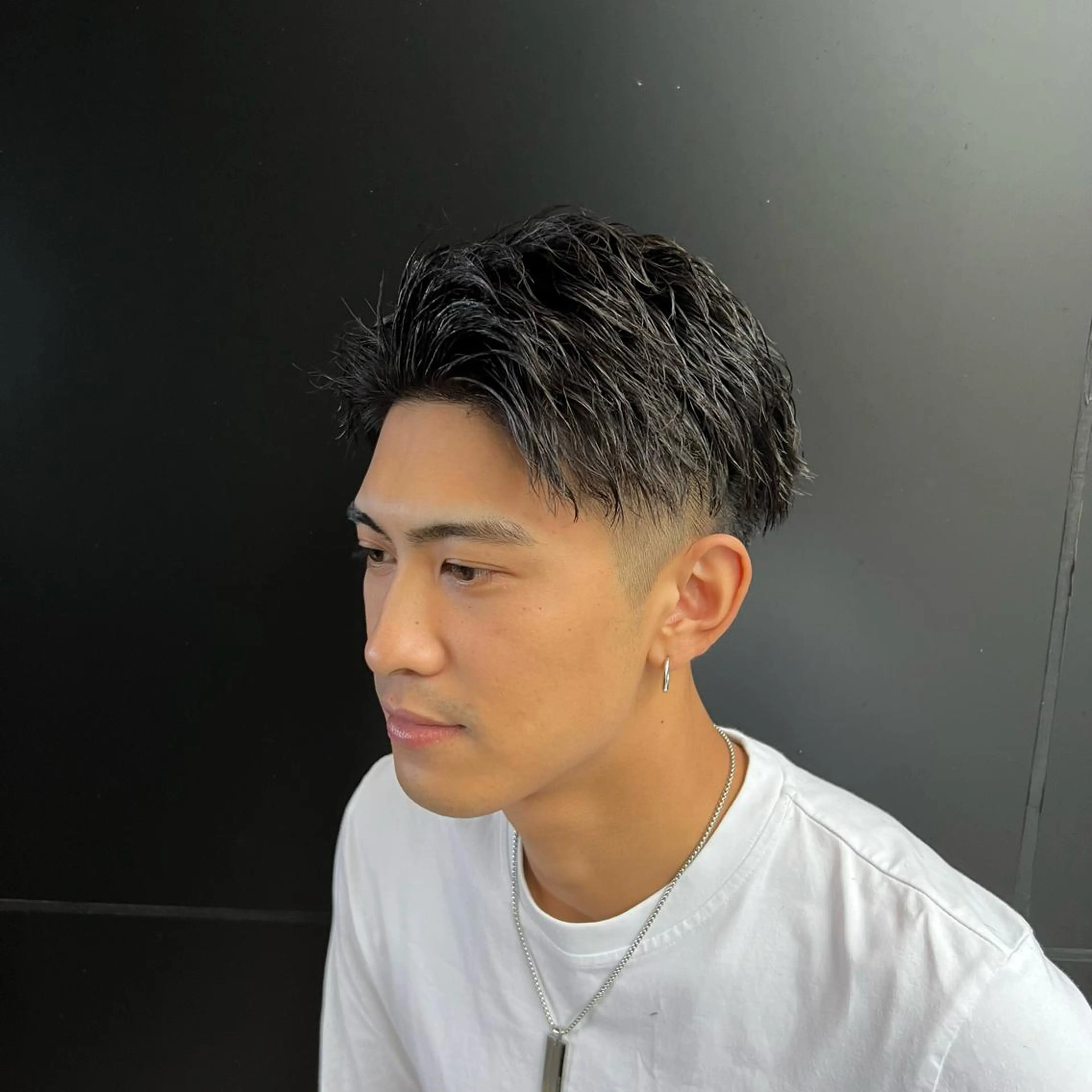 ショート ハイライト ショートヘア 豊崎 佑輔のヘアスタイル