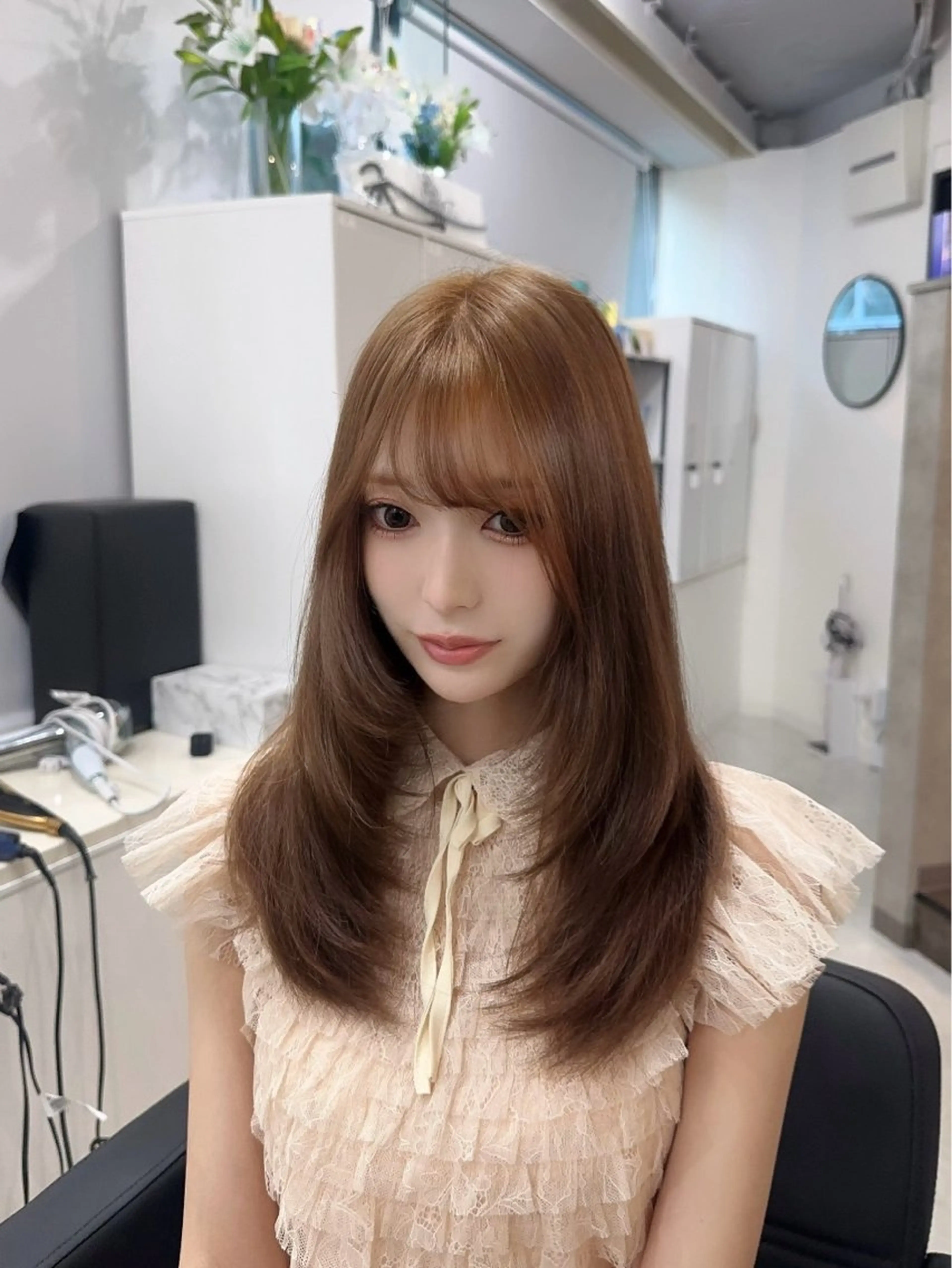 セミロング カラー ヘアカラー 韓国ヘア/髪質改善 /natsuki🧸のヘアスタイル