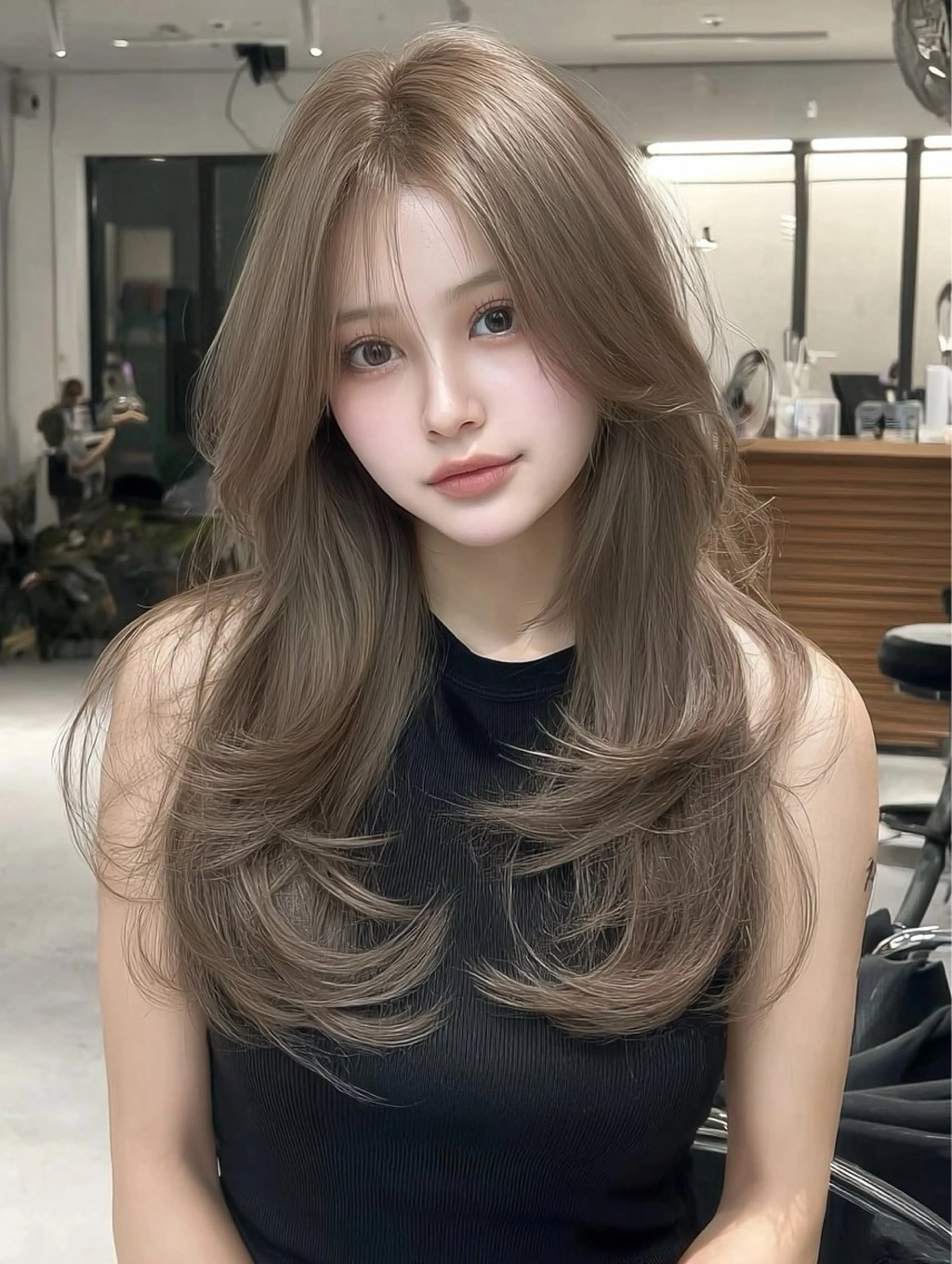 セミロング カット ヘアカラー Ayumu /京都／西院のヘアスタイル