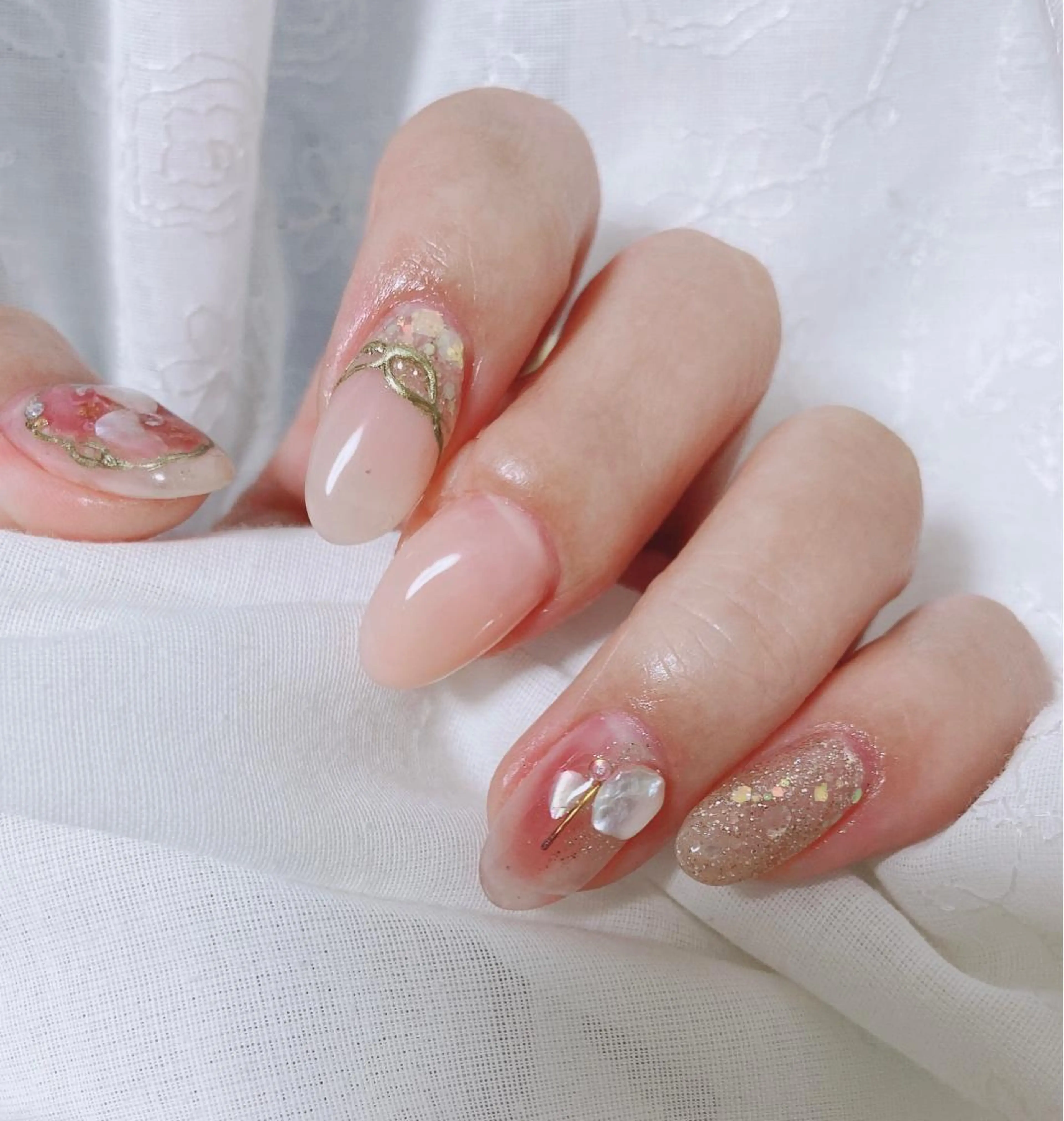 ネイル ジェルネイル キラキラネイル HandSnail自宅サロン所属・HandSnail 座間自宅ネイルサロンのネイルデザイン