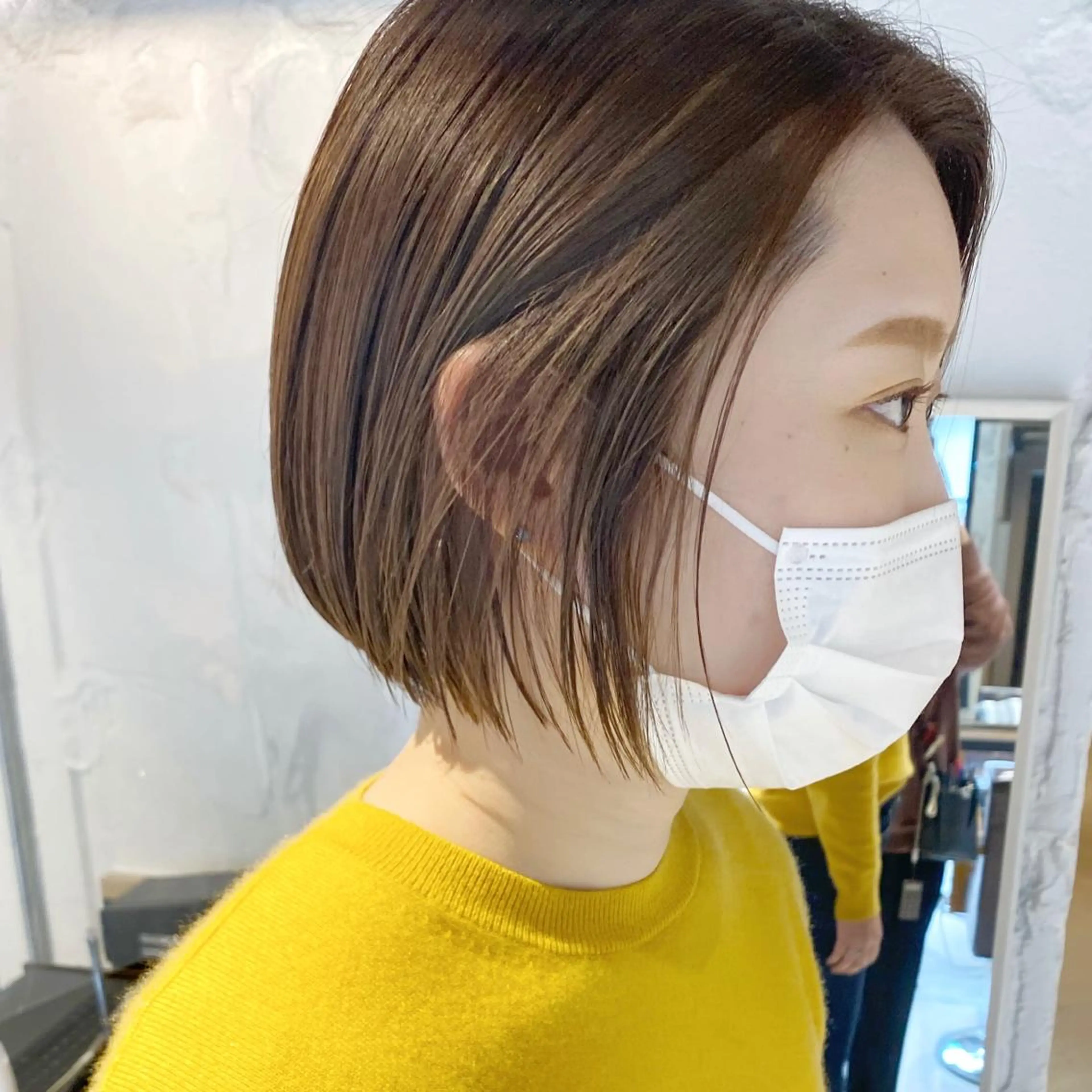 ショート カラー 切りっぱなしボブ ベージュカラー ボブ cofy by melt所属・🍎みついじゅん🍏 ボブ指名No.1のヘアスタイル