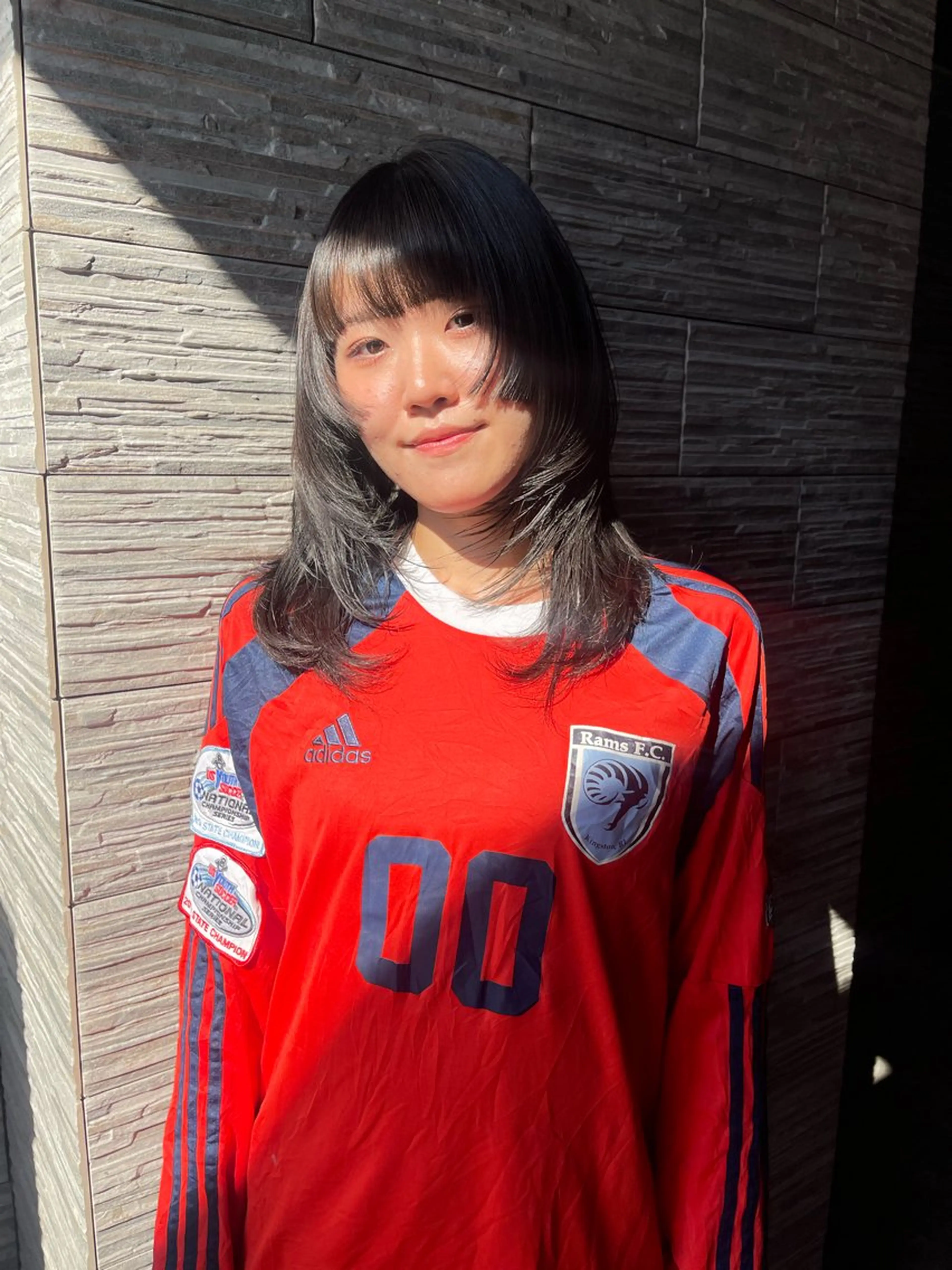 セミロング 顔まわりレイヤー 顔周りカット 姫カット レイヤーカット カット トリートメント アトム/ウルフ パーマ/レイヤーのヘアスタイル