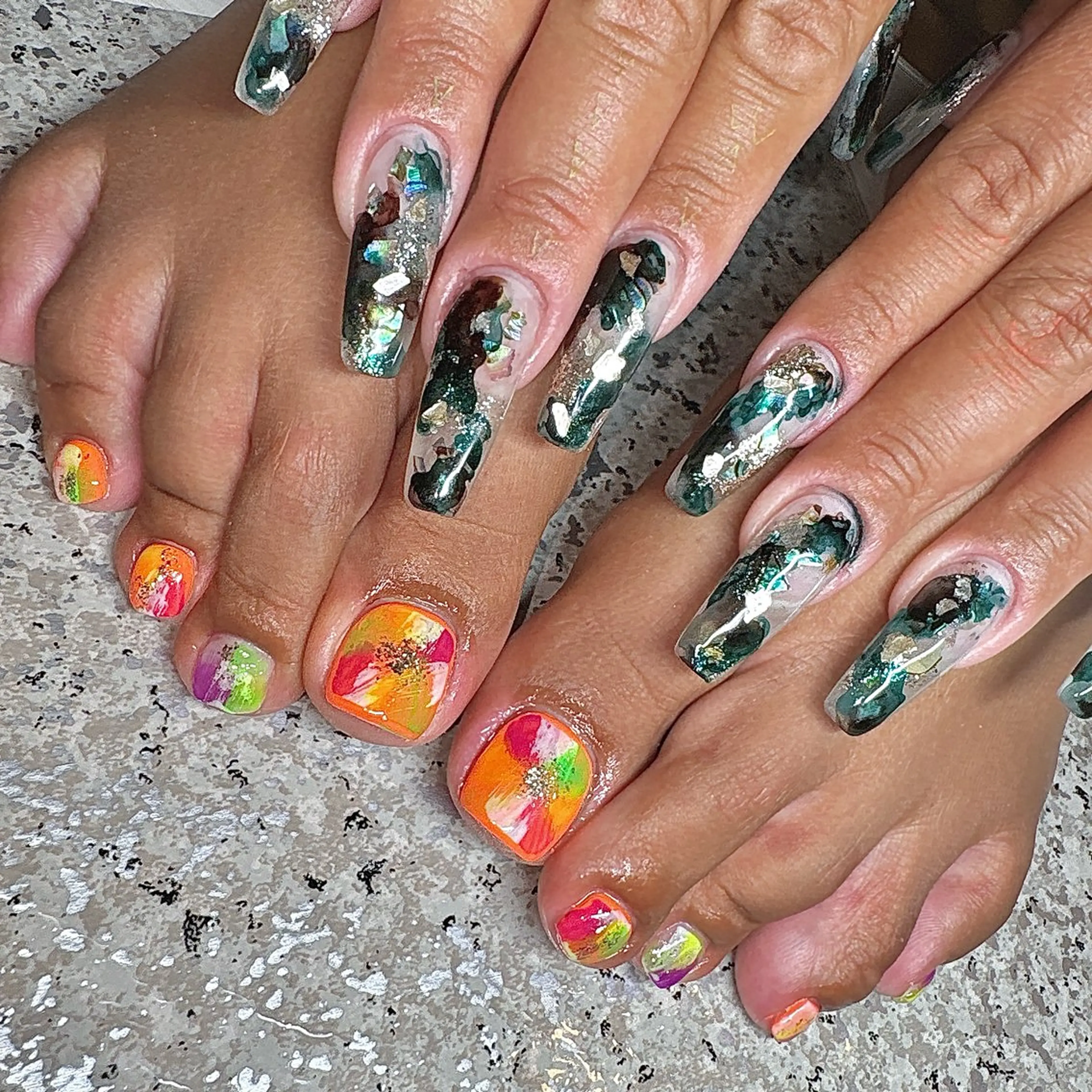 ネイル フットネイル スカルプネイル しば まなみのネイルデザイン