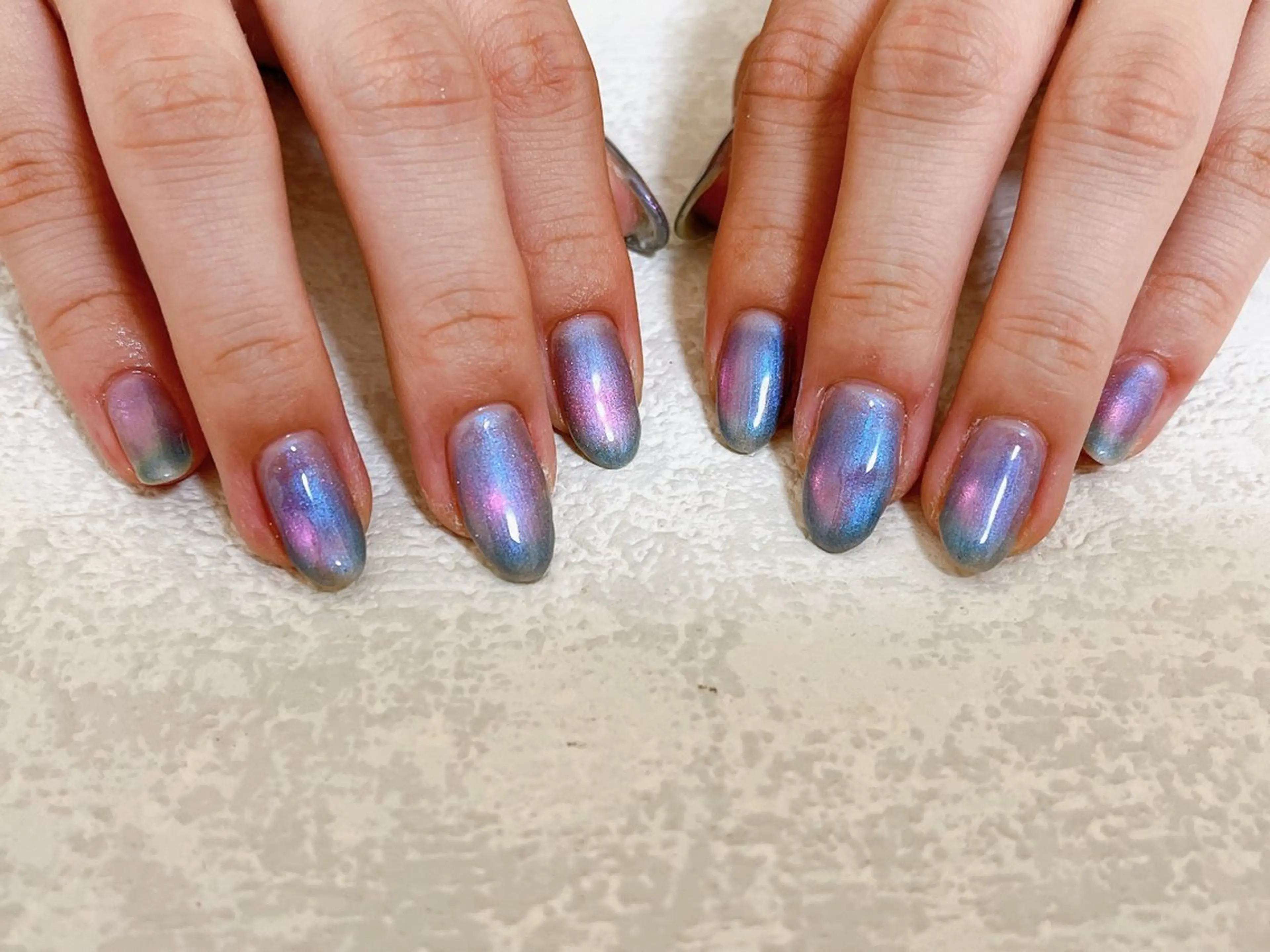 ネイル オーロラネイル フットネイル フレンチネイル ジェルネイル 韓国ネイル ハンドネイル Mogu nail 二子玉川のネイルデザイン