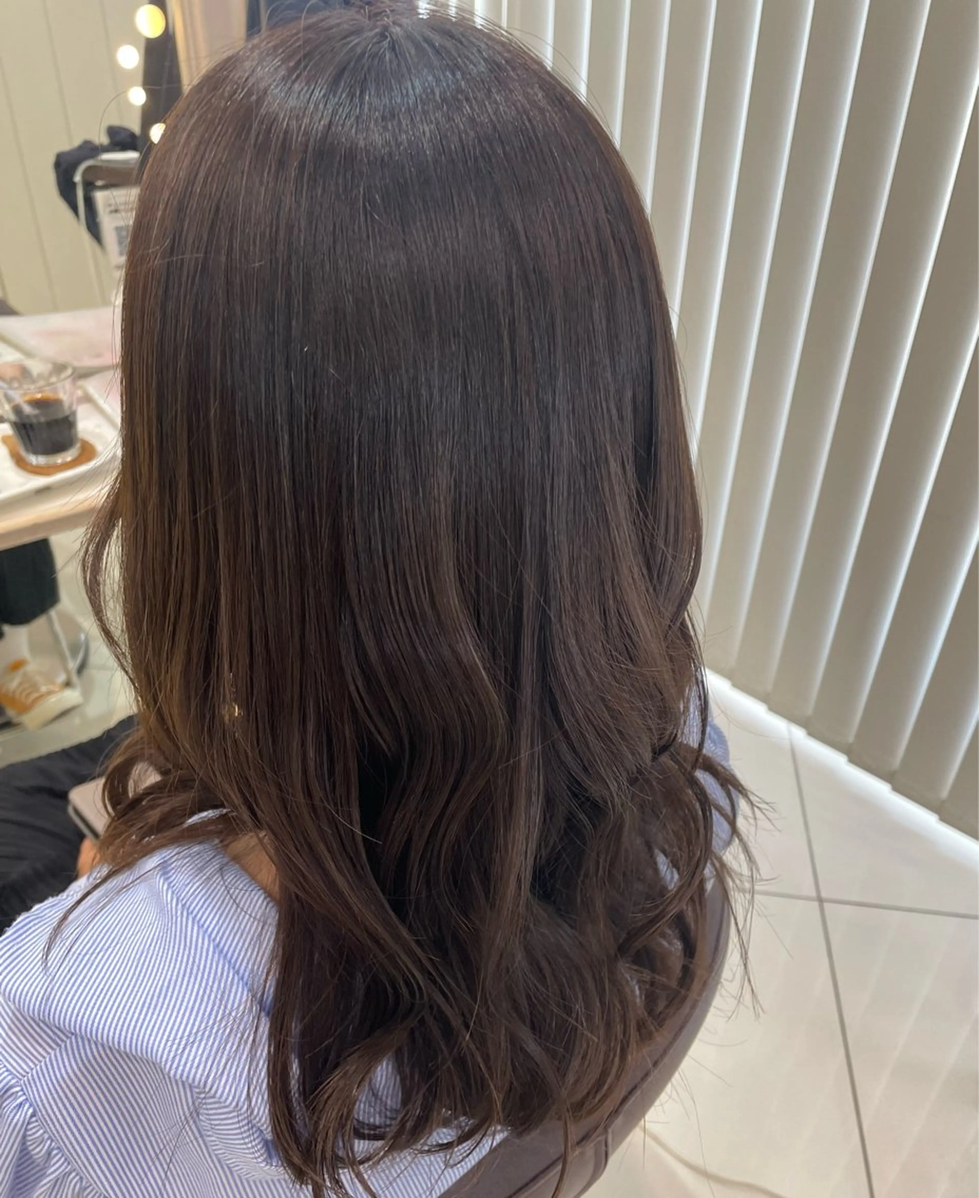 セミロング ヘアカラー トリートメント ちぐさ/暖色/ ワンカラー🤍のヘアスタイル