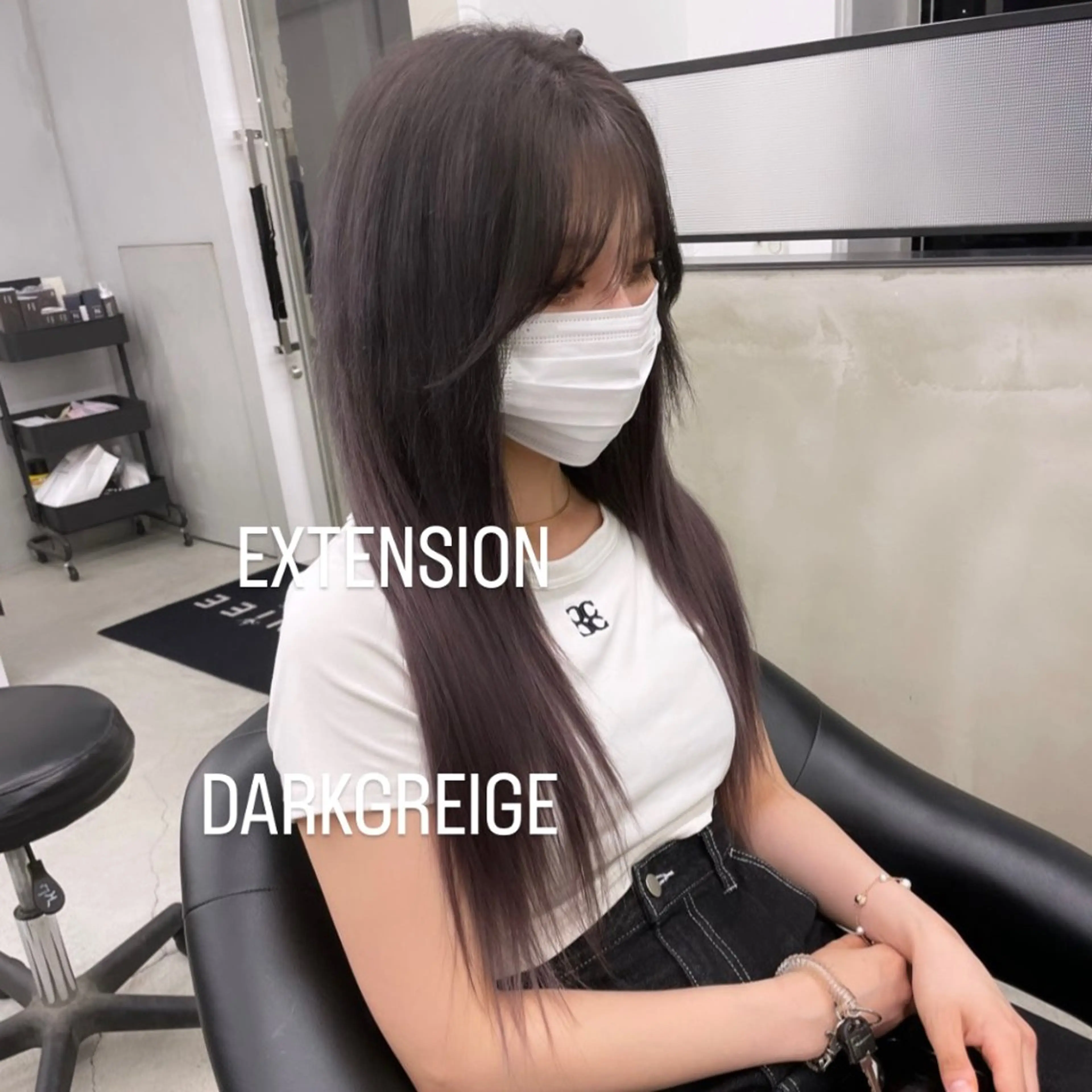 ロング カラー ヘアカラー エクステ エクステ🩵ブリーチ 韓国ヘア🩵KAEのヘアスタイル