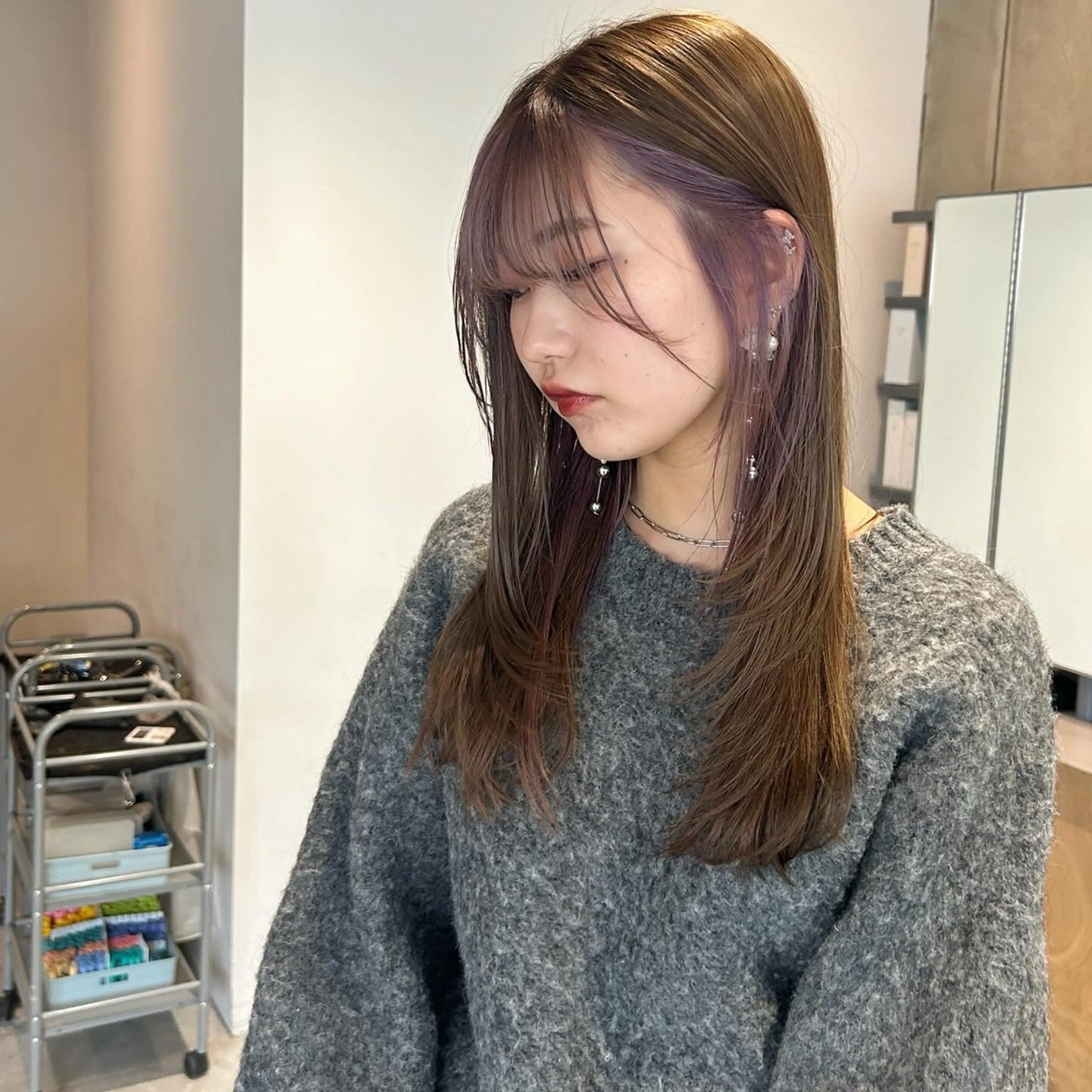 ロング カラー パープルカラー 松元 未有のマツエク・マツパデザイン