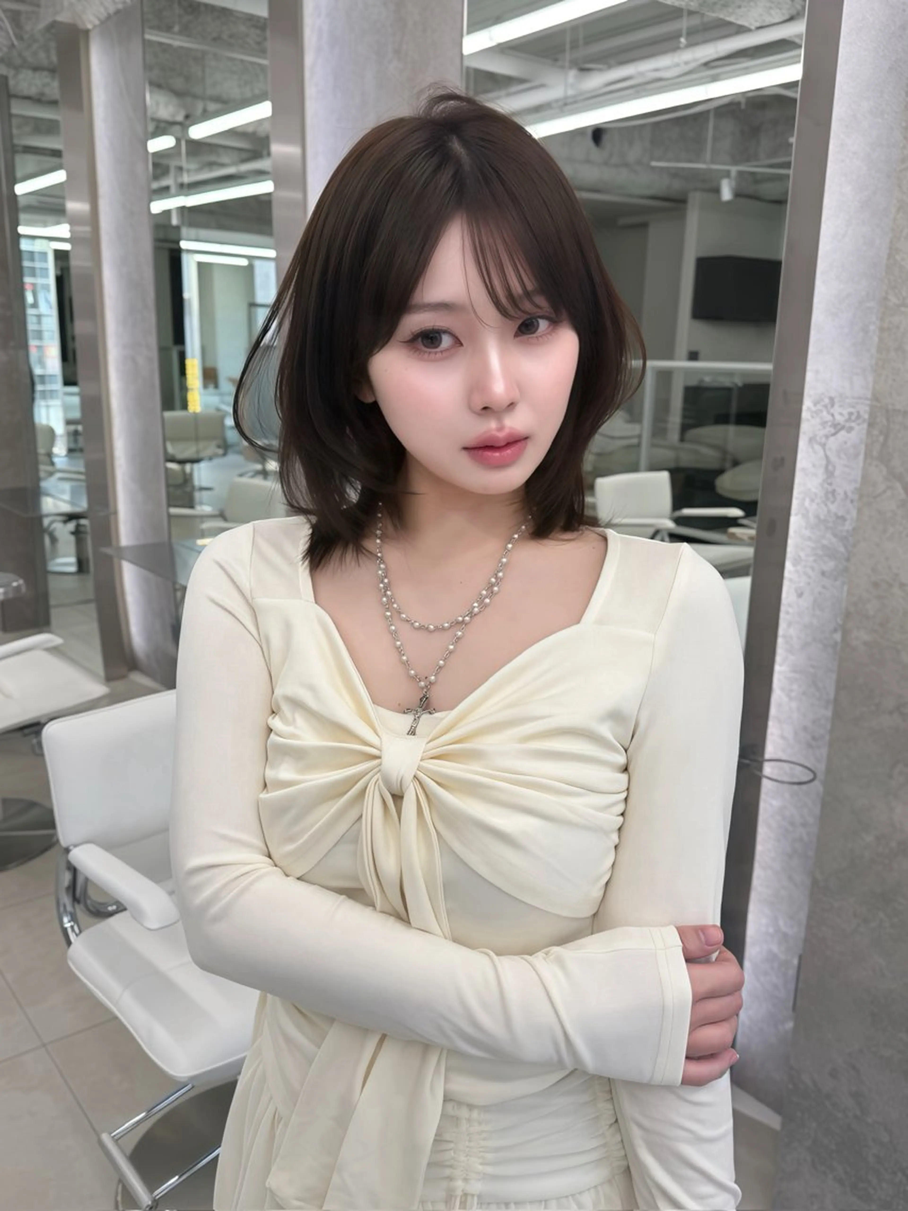 ロング 韓国風ヘア kiti Sakaeのヘアスタイル