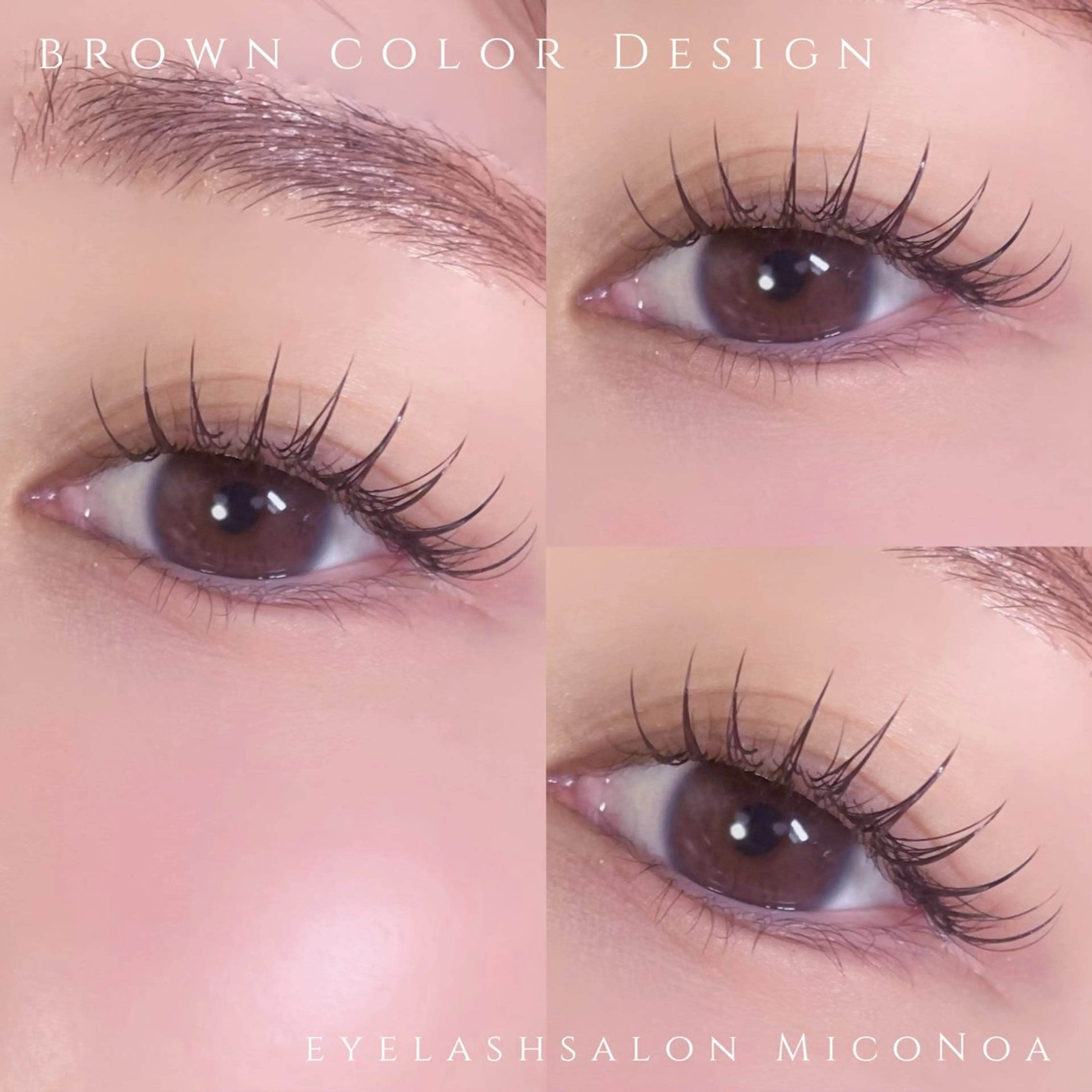 【透明感brown】flat lash 80本｜くすみカラーで抜け感EYEの写真