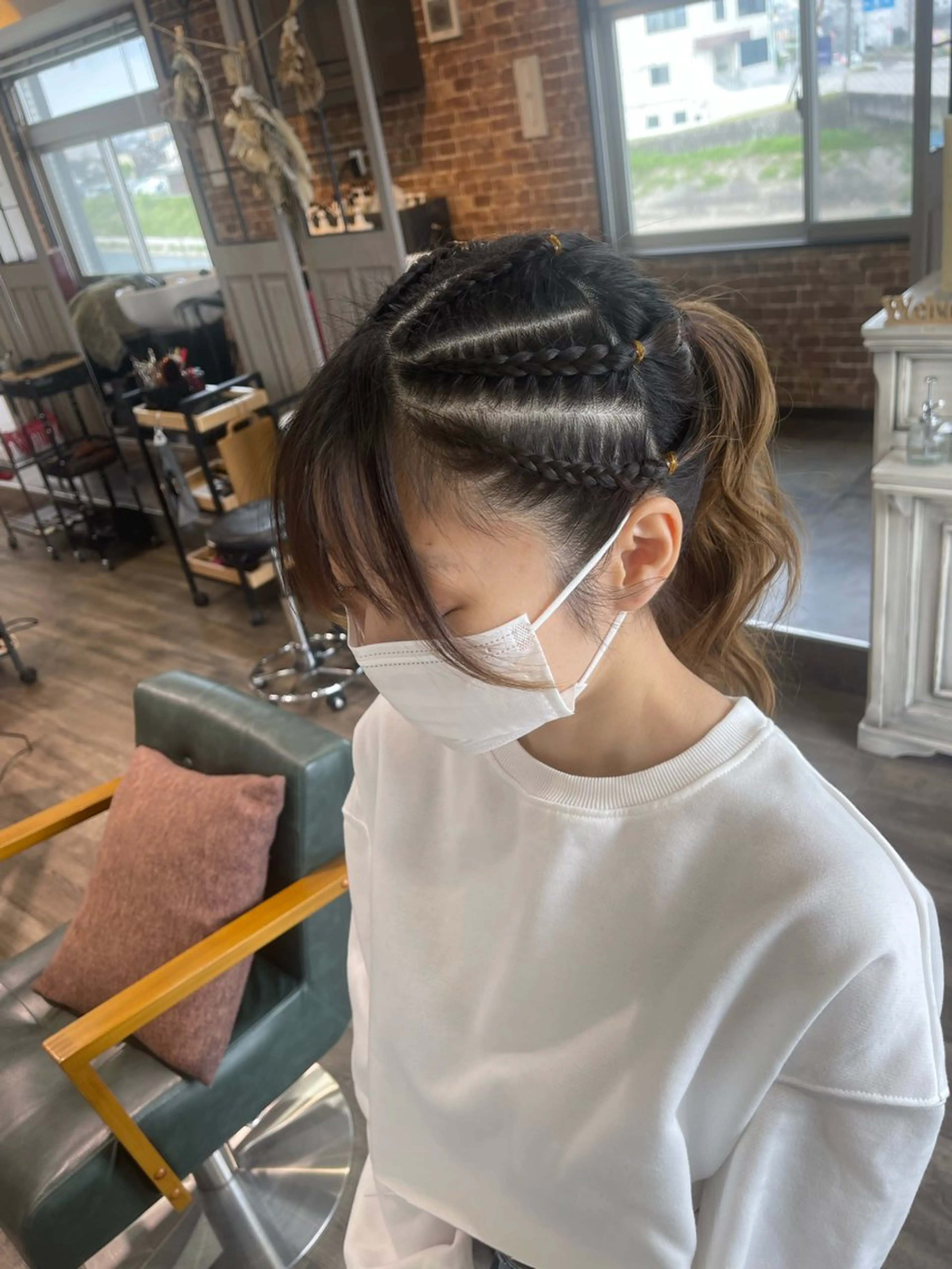 セミロング ヘアアレンジ ヘアセット Felice Erikaのヘアスタイル