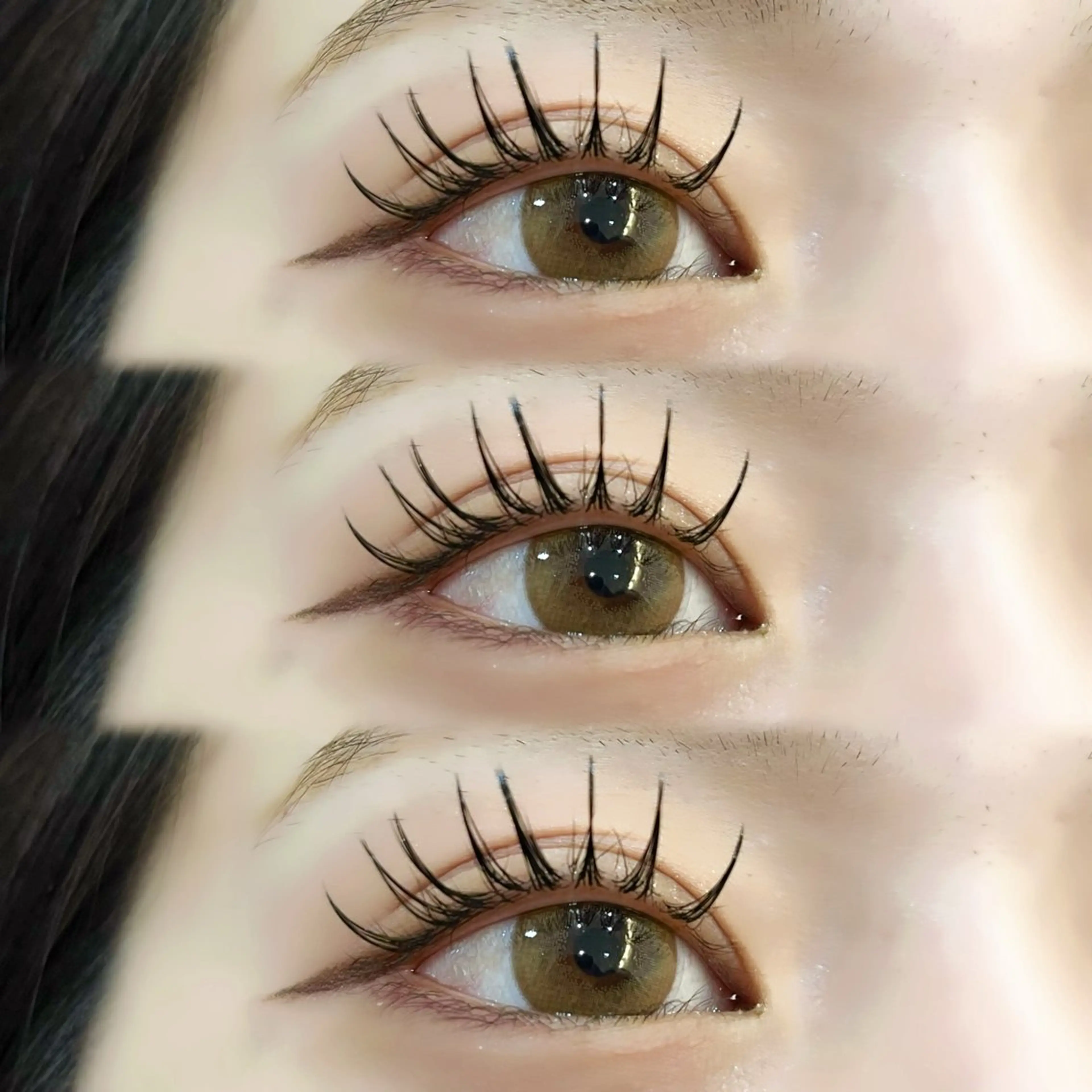 マツエク・マツパ キュート フラットラッシュ 岡本葵子カットモデル ┊束感マツエクのマツエク・マツパデザイン