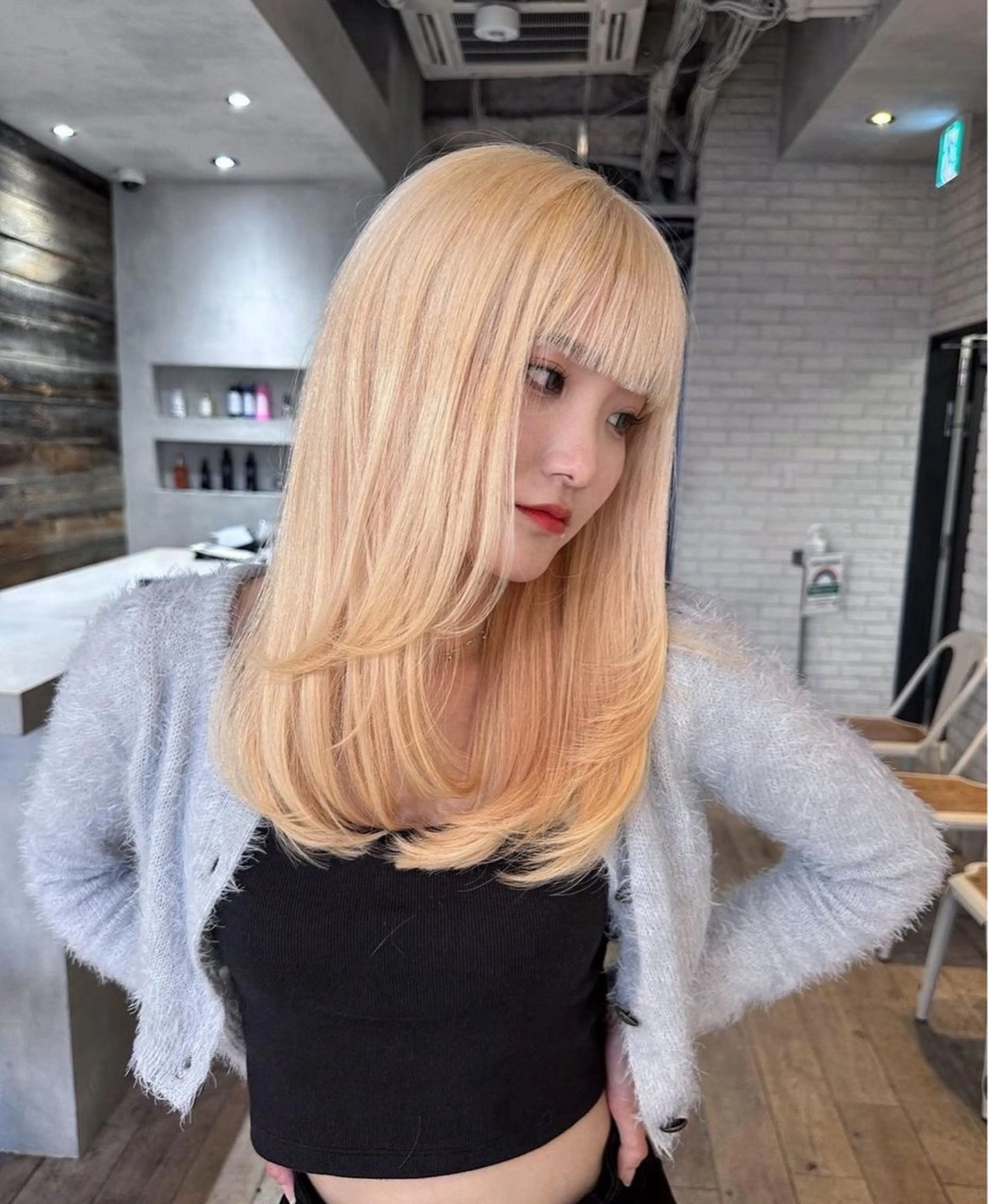 ロング 韓国ガーリー🤍ハイ トーン🤍Ayanaのヘアスタイル