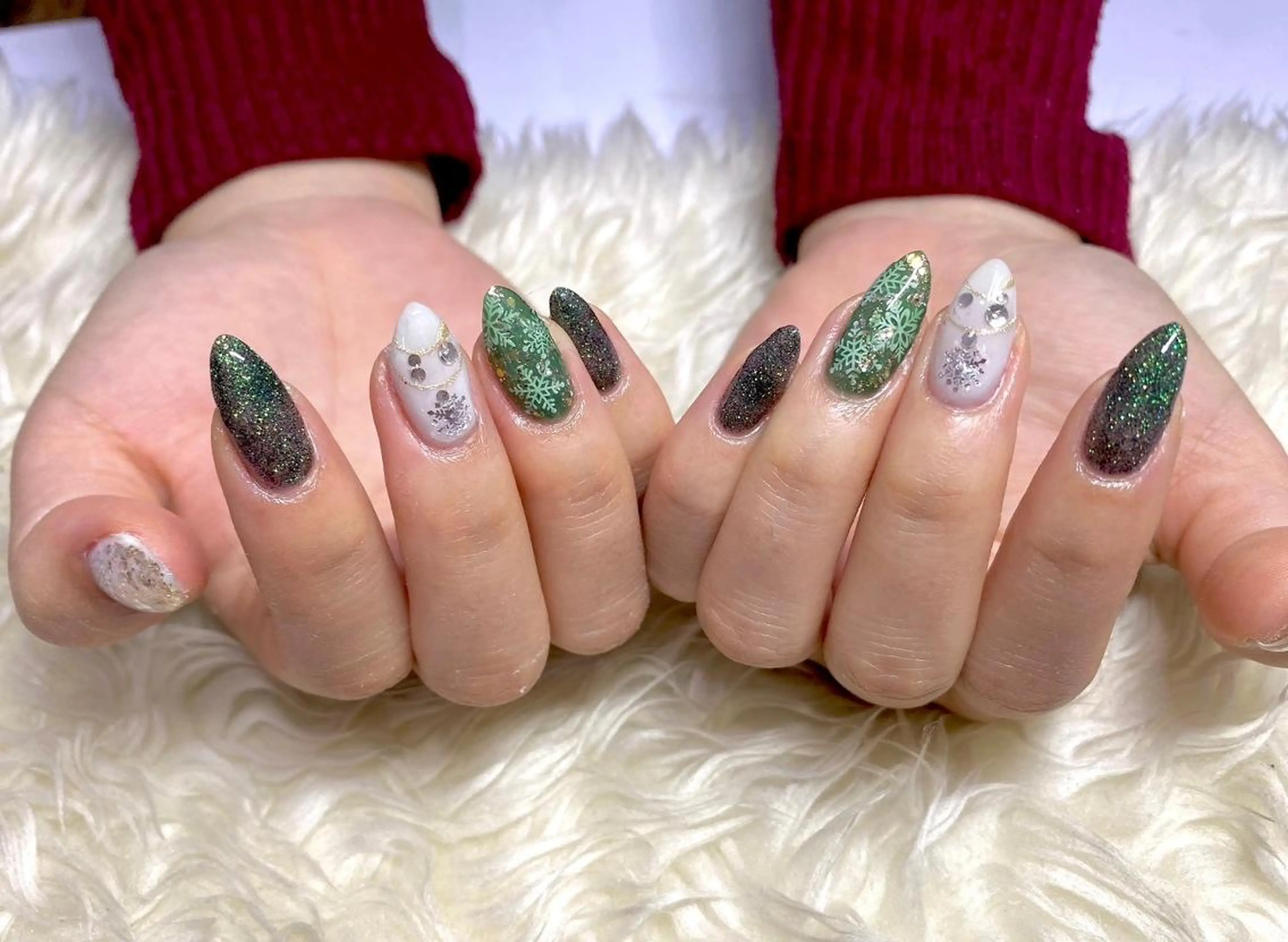 ネイル チークネイル 長さ出し フレンチネイル ジェルネイル グラデーション ハンドネイル Nail&eye Belire 新宿のネイルデザイン