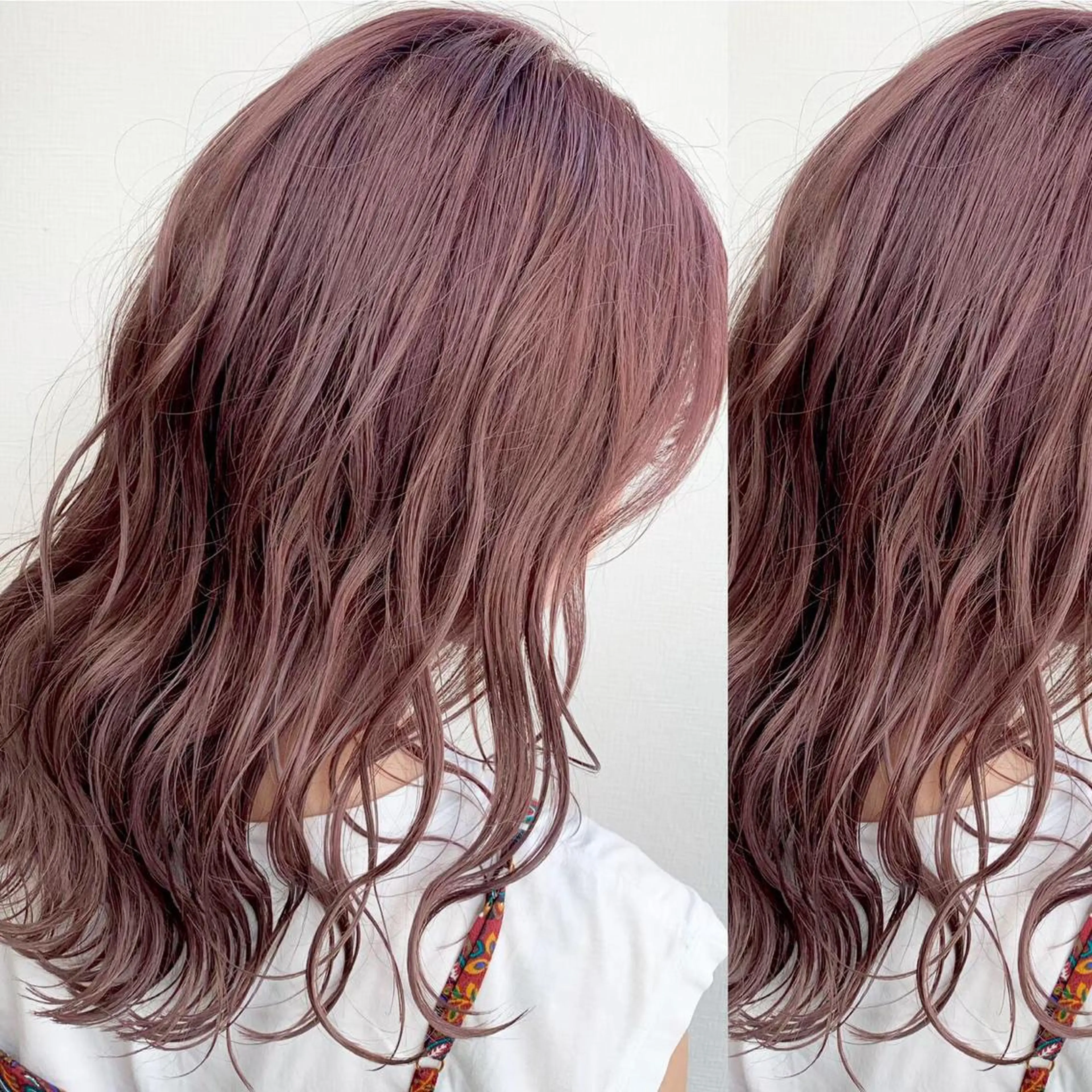 ロング カラー JuNブリーチに 縮毛矯正するプロのヘアスタイル