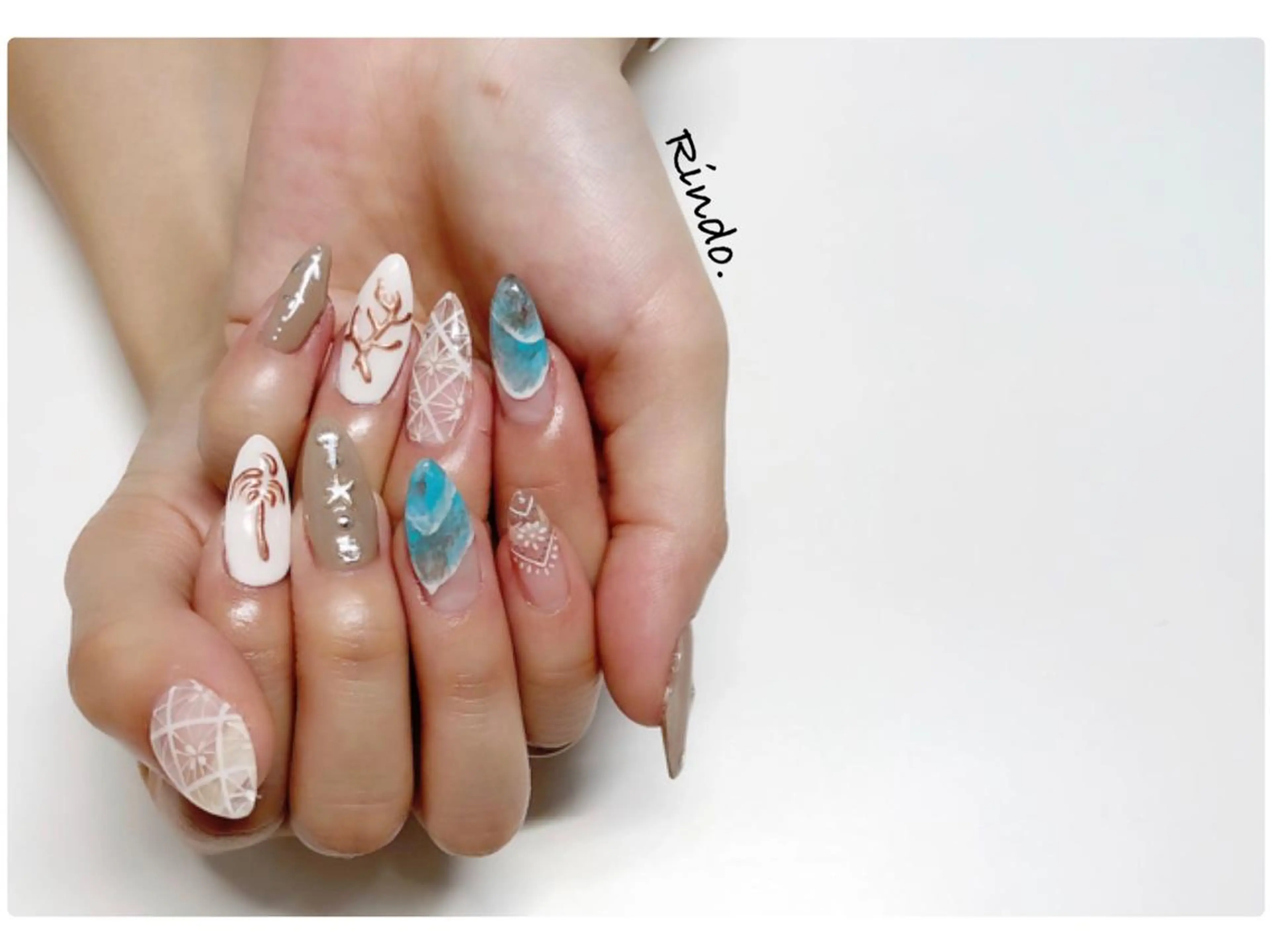 ネイル 夏ネイル ハンドネイル Rindo.ネイル ♡耳つぼジュエリーのその他イメージ