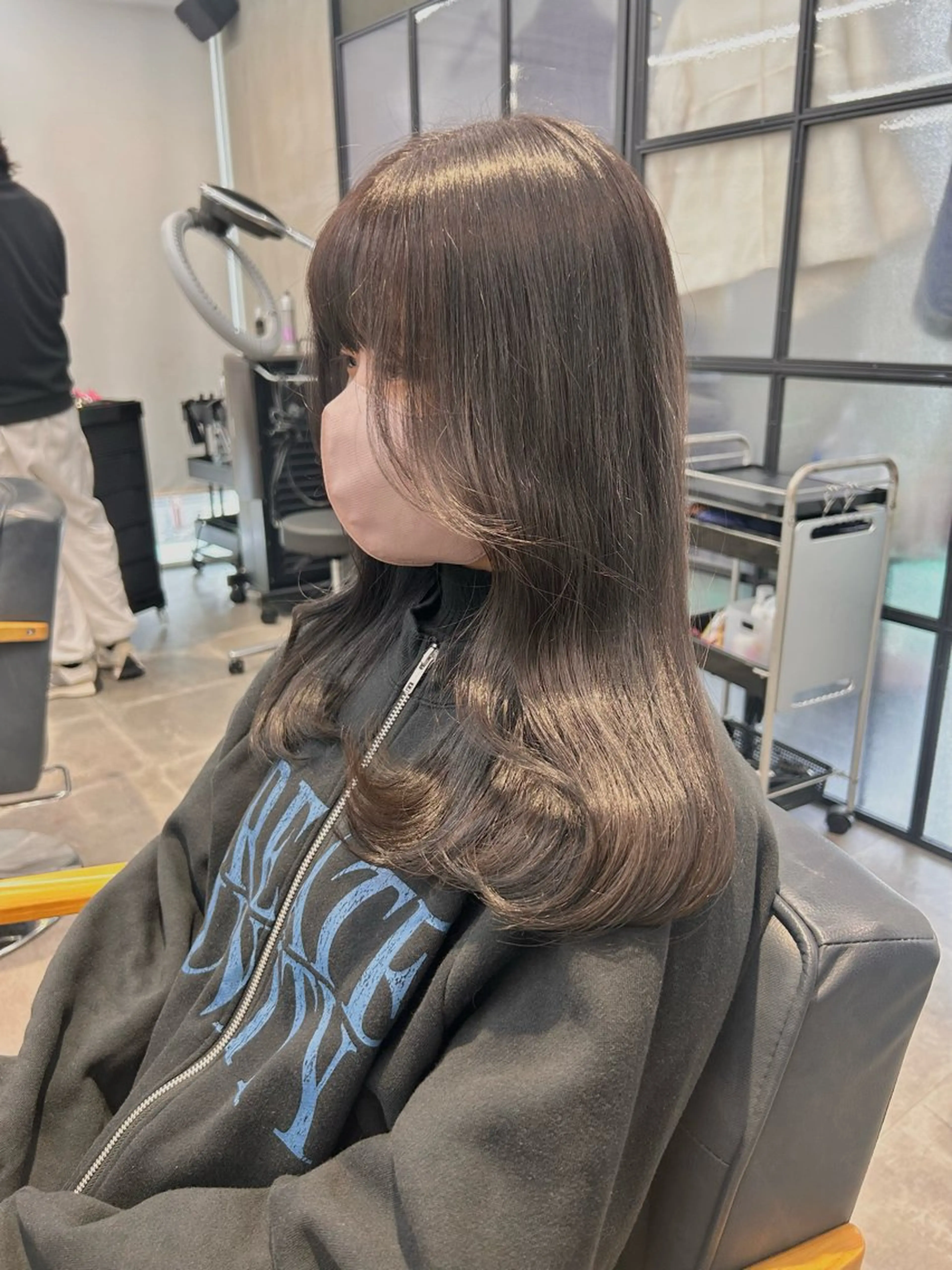 セミロング カラー 韓国×髪質改善カラー 💎hinaのヘアスタイル