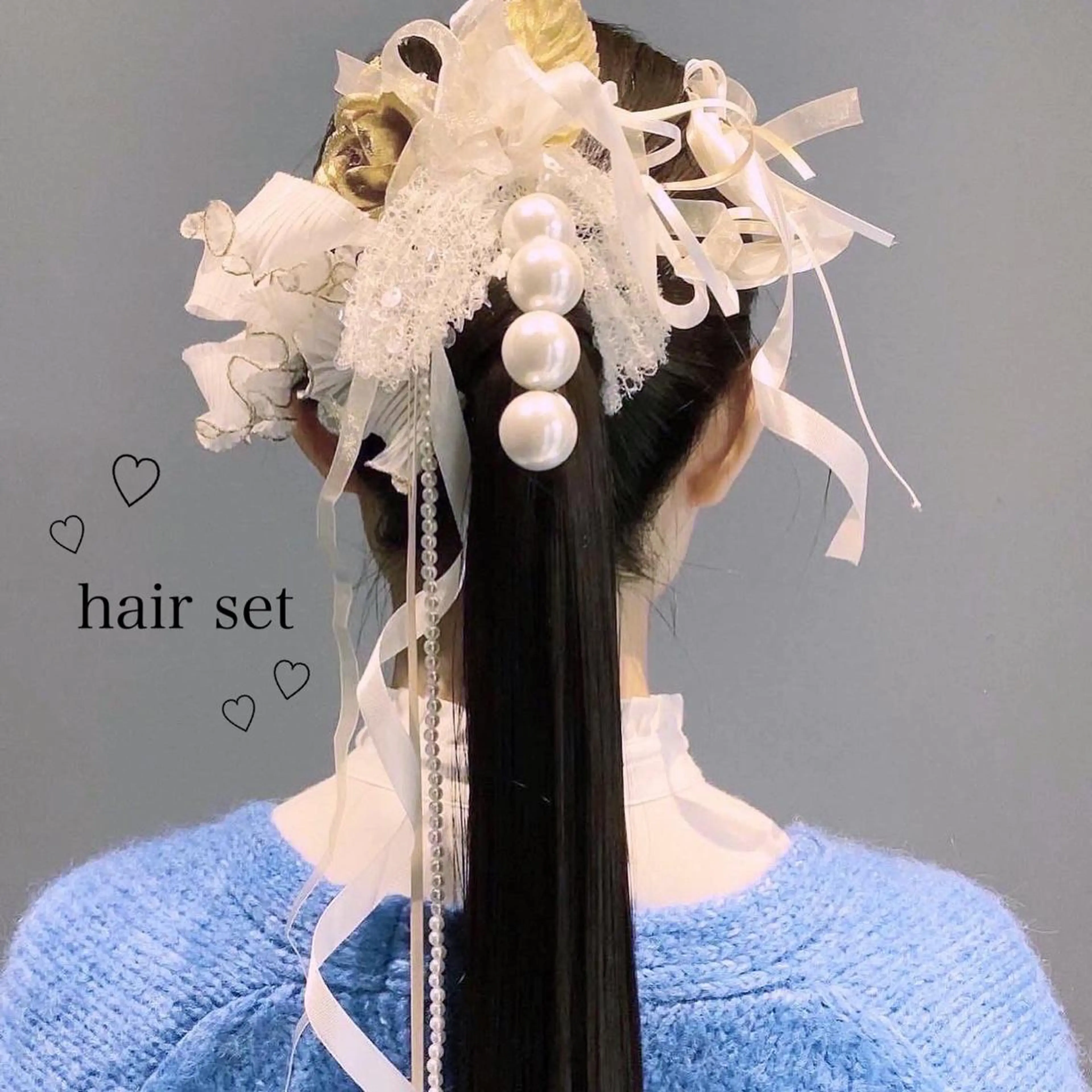 ロング ヘアアレンジ 成人式 ヘアセット 卒業式ヘアセット🎀 ヘアアレンジのヘアスタイル