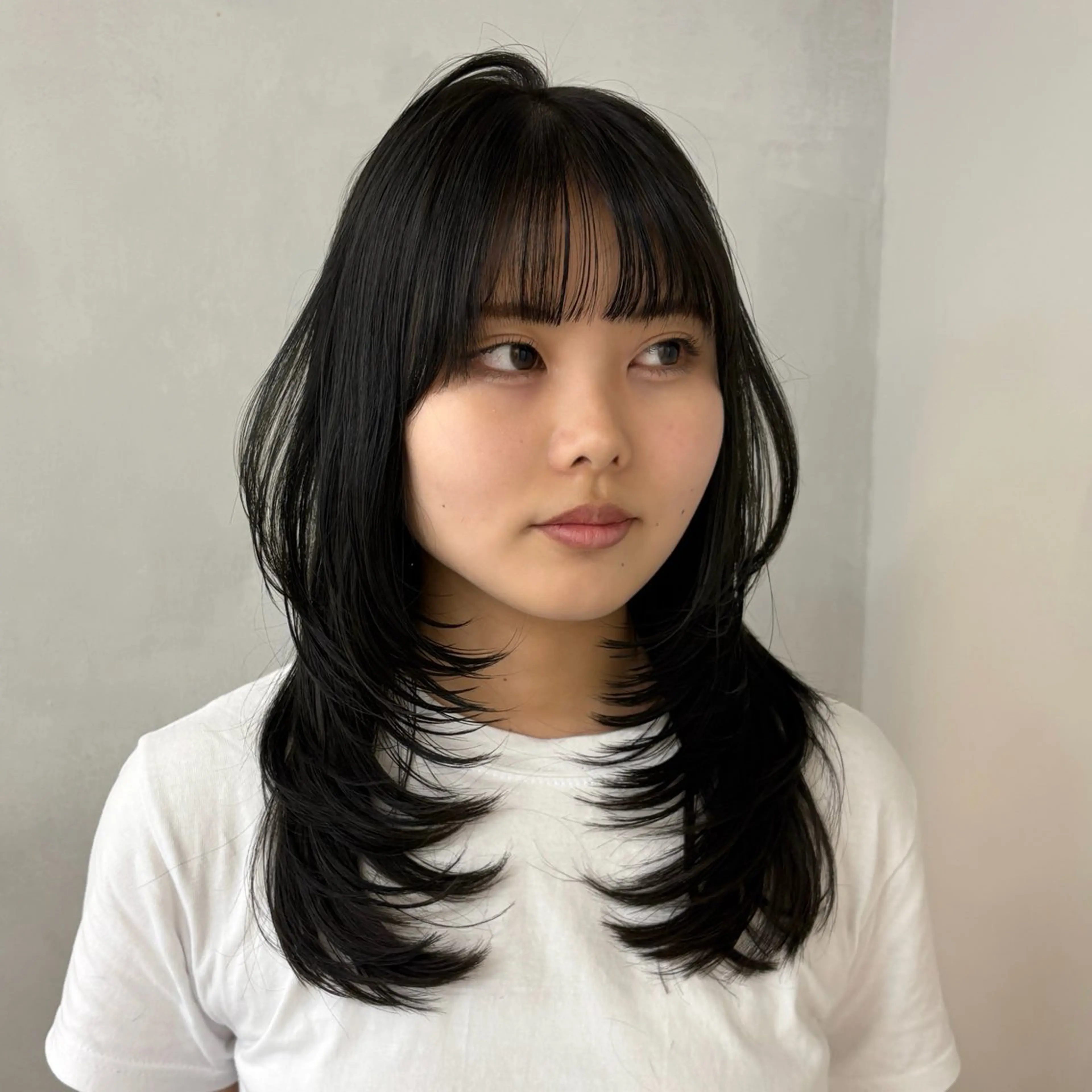 セミロング カラー カット ヘアカラー 💖韓国風💖 レイヤー/LISAのヘアスタイル