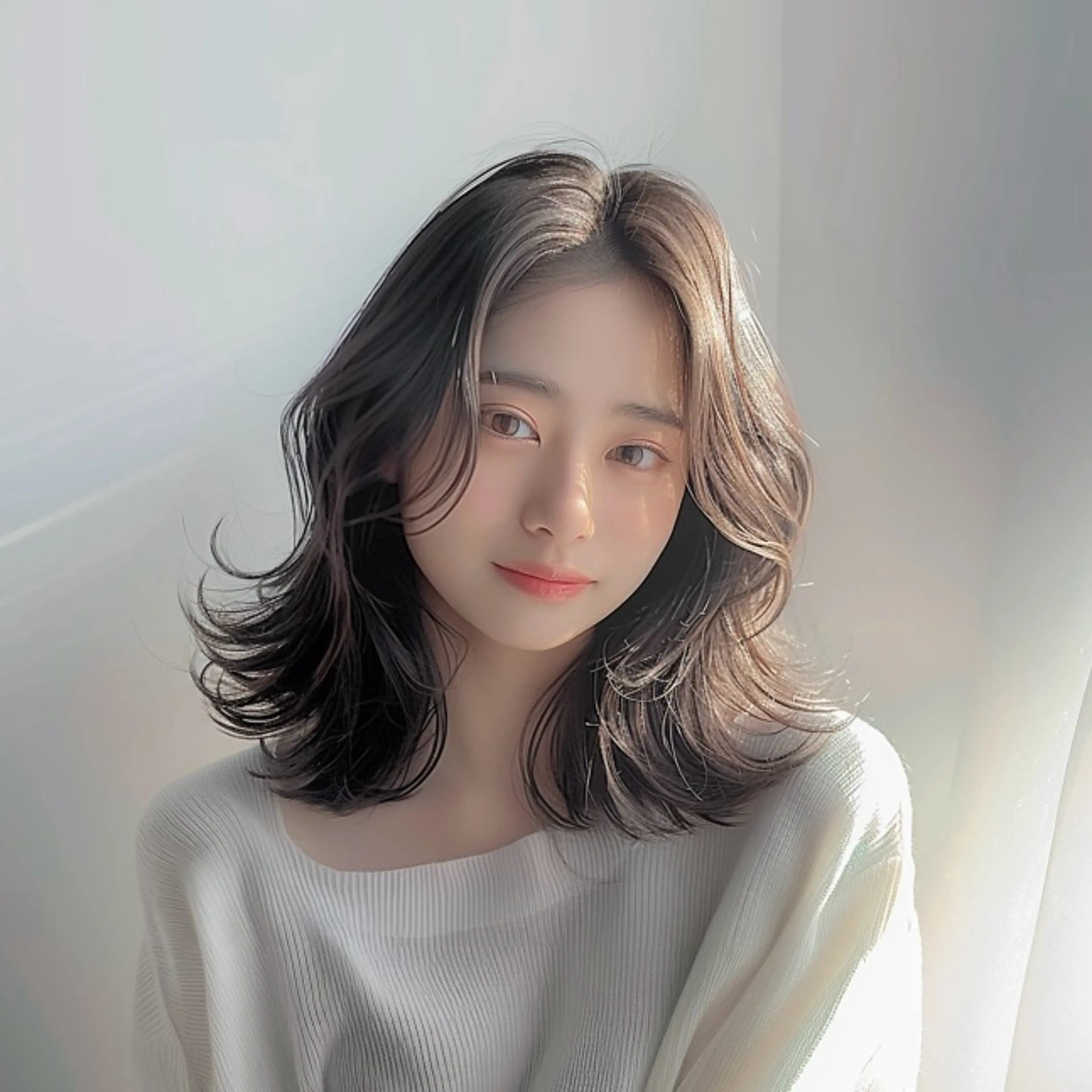 ミディアム カラー カット ヘアカラー トリートメント SALOWIN  銀座VORT店所属・スズキ ジュンペイのヘアスタイル