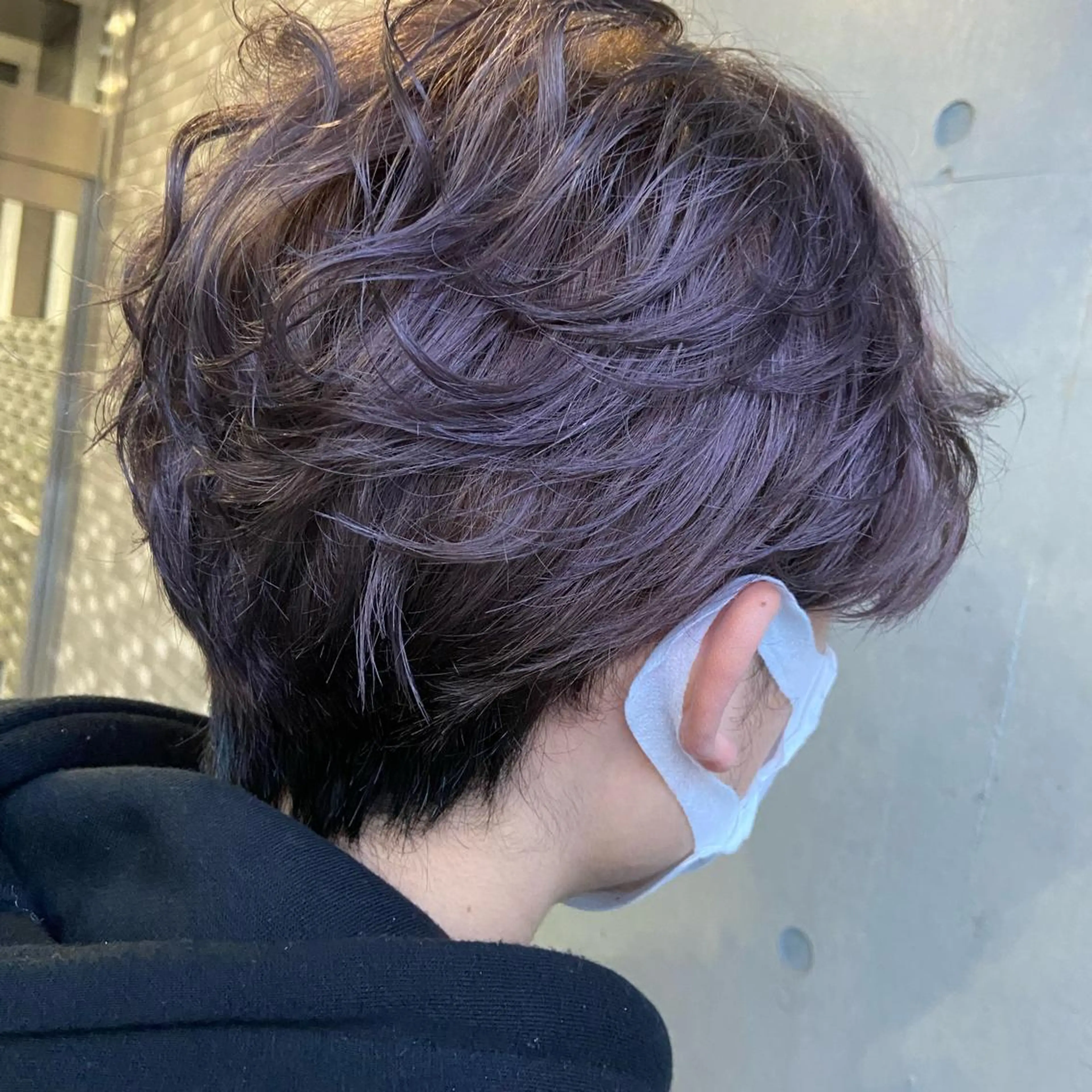 ショート カラー メンズ ラベンダーカラー ラベンダーグレー シルバー カット ヘアカラー インナーカラー指名 No.1菊池柊真のヘアスタイル